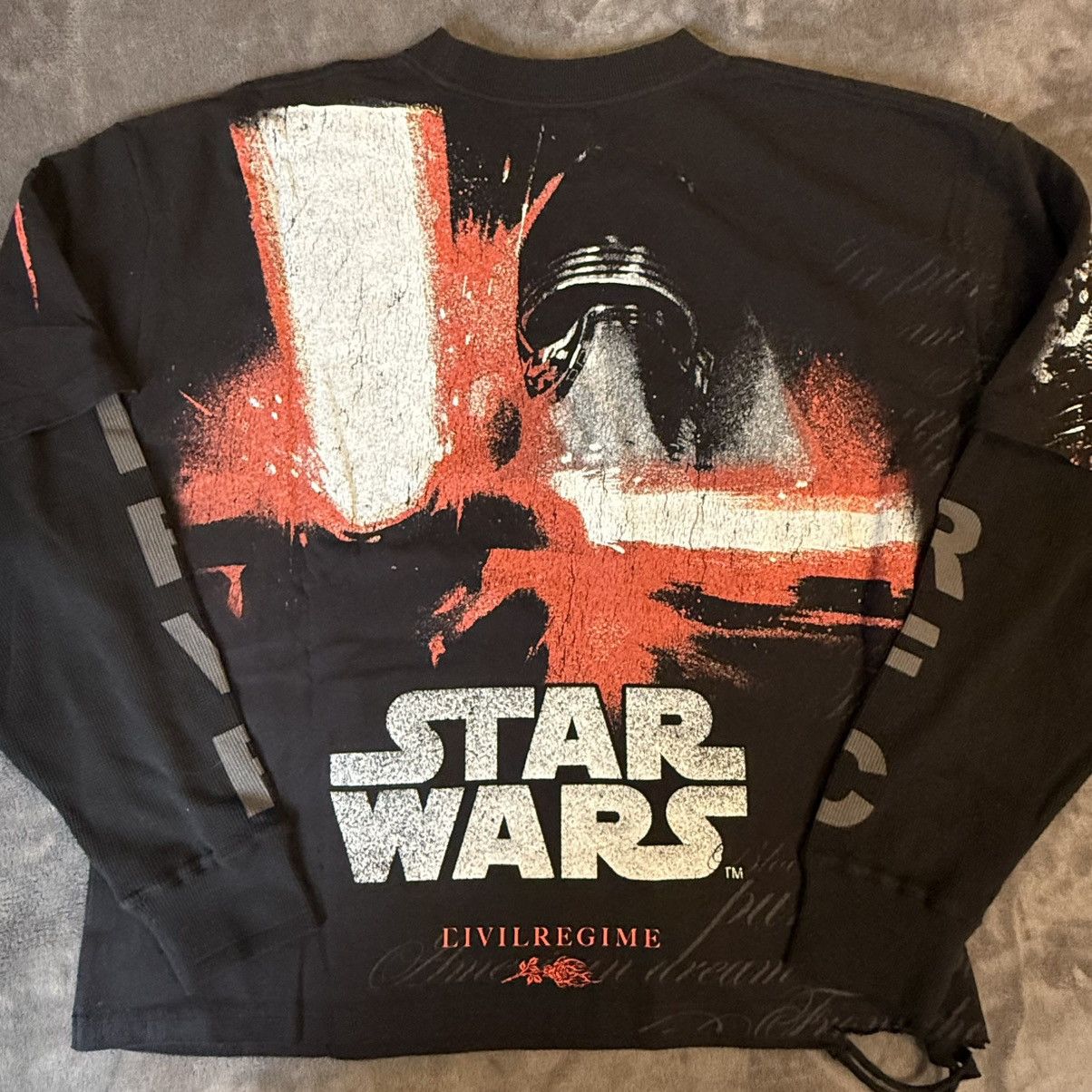 Civil Regime Civil Regime x Star Wars Kylo Ren Distress Wash Layered LS Size US L / EU 52-54 / 3 - 2 Thumbnail