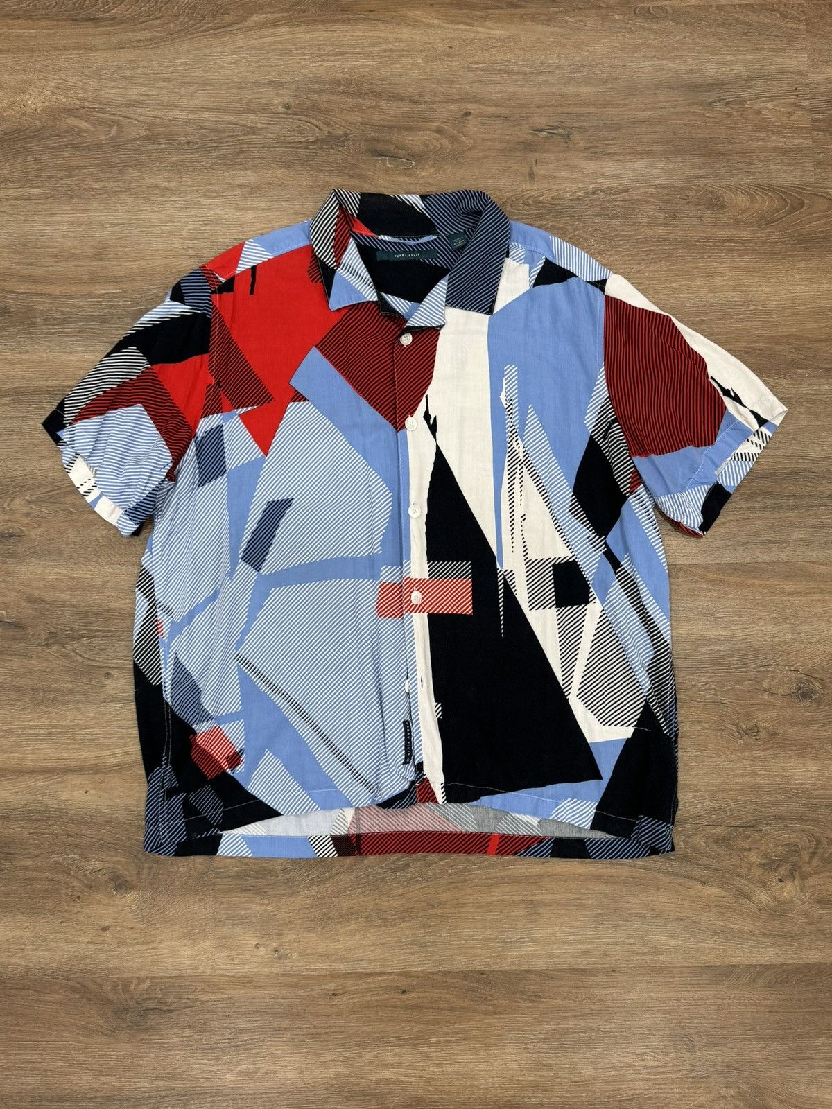 Perry Ellis Perry Ellis Short Sleeve Button up Shirt Size US XL / EU 56 / 4 - 1 Thumbnail