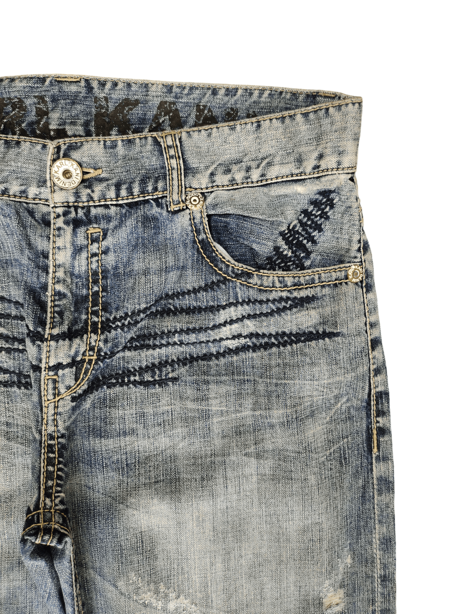 Karl Kani Baggy Jeans Karl Kani Design Denim Wide Loose Leg Y2k Jnco Size US 36 / EU 52 - 11 Thumbnail
