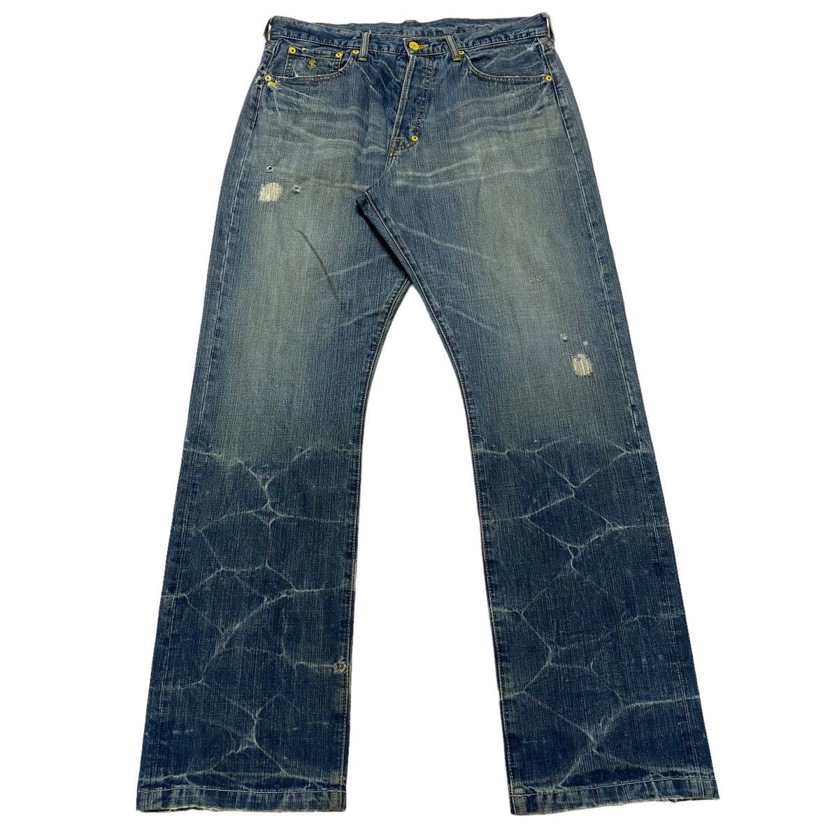 Swagger SWAGGER Mud Wash Distressed Denim Jeans Size US 34 / EU 50 - 1 Thumbnail