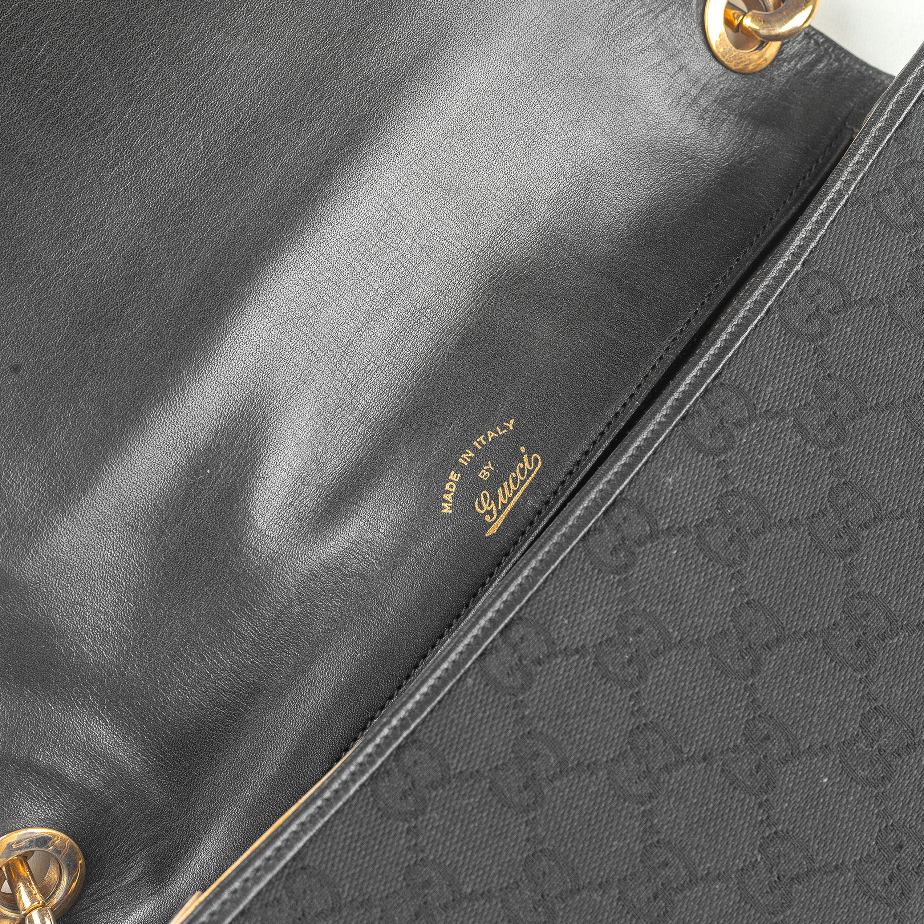 Gucci Gucci Rare 1950’s Black Monogram Vintage Crossbody Bag Size ONE SIZE - 4 Thumbnail