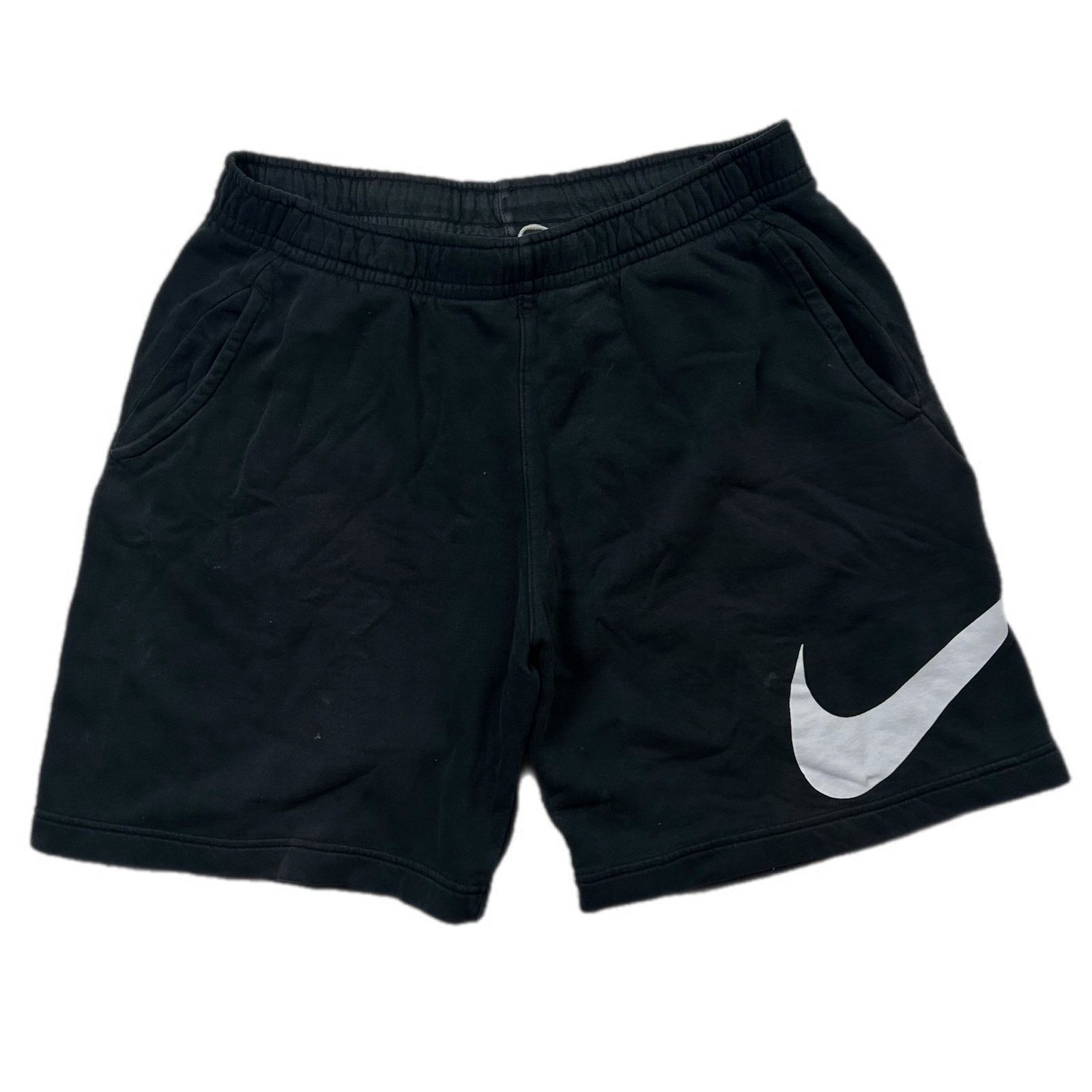 Nike Nike Sweat Shorts Black Men's Large White Swoosh Size US 36 / EU 52 - 1 Thumbnail