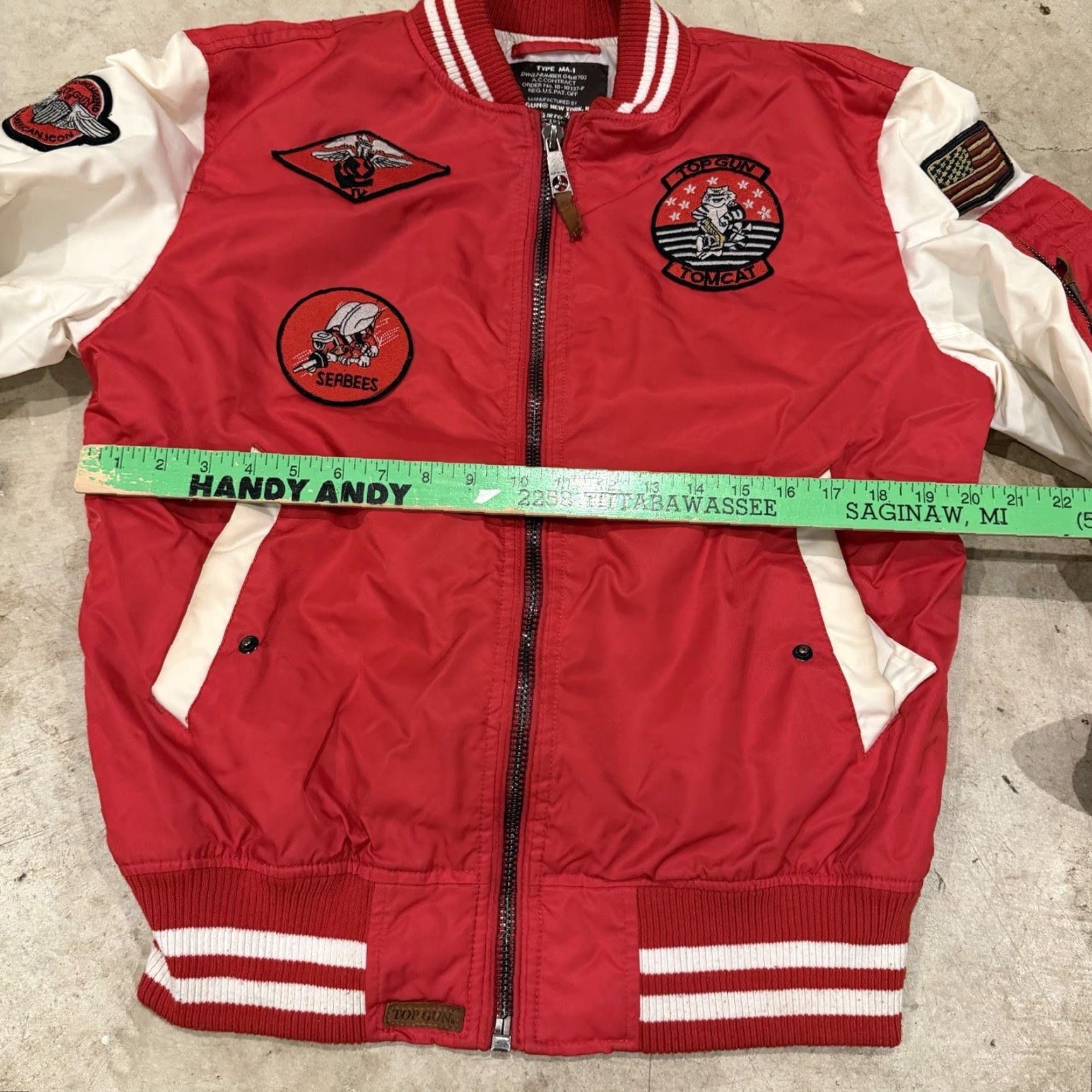 Vintage VINTAGE Unbranded Jacket MA-1 Bomber Coat Mens M Red USAF 80s 90s Top Gun Flight Aviator Jacket Coat Mens Size US M / EU 48-50 / 2 - 5 Thumbnail