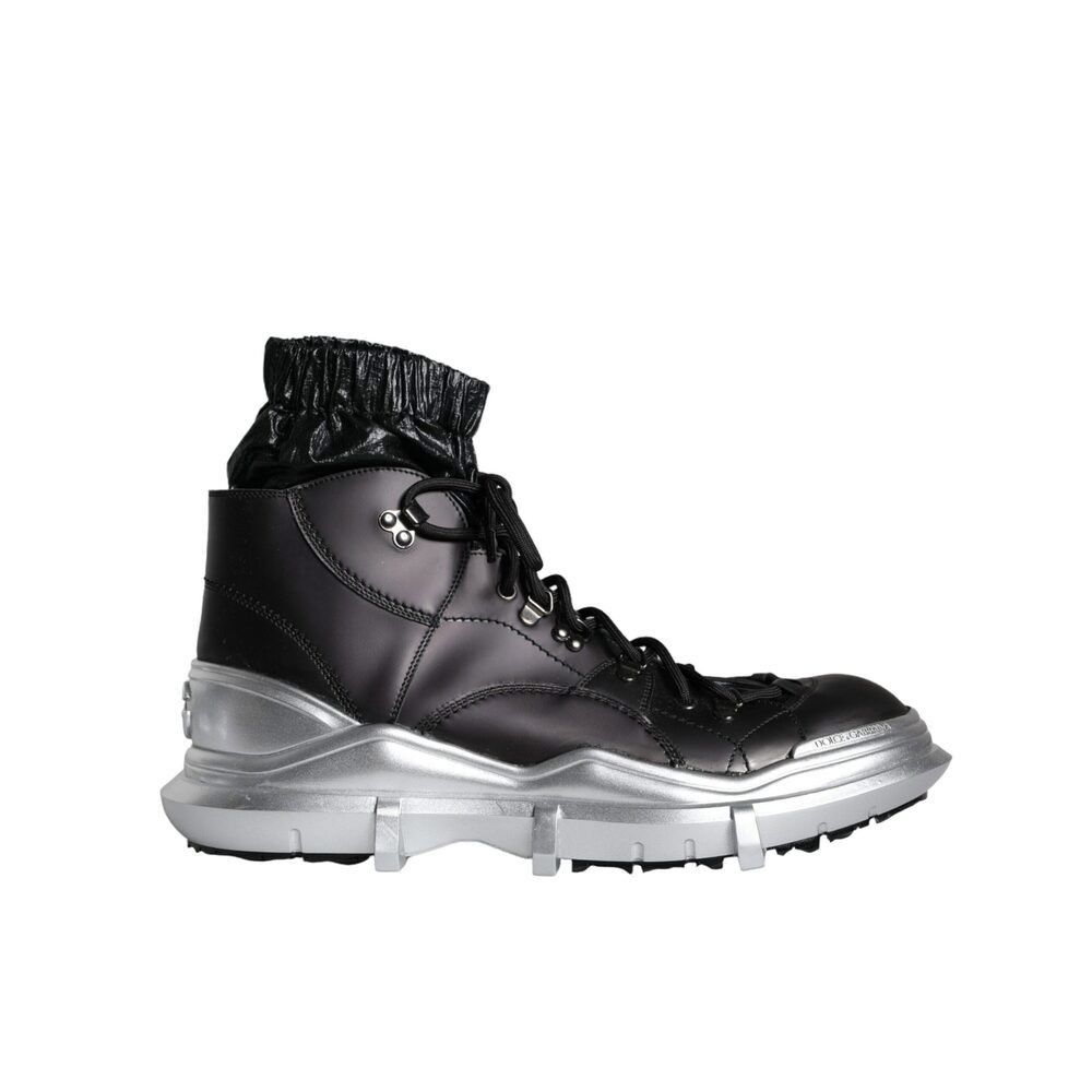 Dolce & Gabbana Dolce & Gabbana Black Nylon Galileo High Top Sneakers Shoes Size US 11 / EU 44 - 1 Thumbnail
