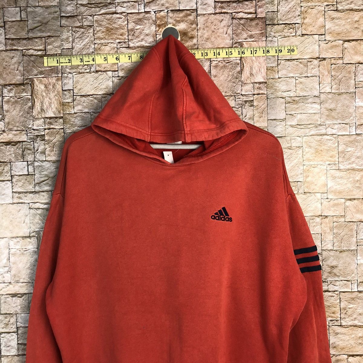 Adidas × Vintage Adidas Red Hoodie sweatshirt #A252 Size US M / EU 48-50 / 2 - 2 Thumbnail