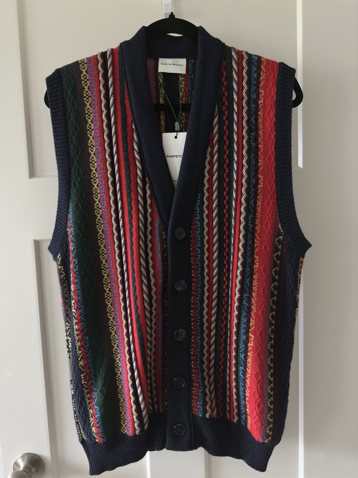 Drole De Monsieur Drôle de Monsieur Knit Cardigan Vest Le Sans Manche 90 Size US M / EU 48-50 / 2 - 2 Thumbnail