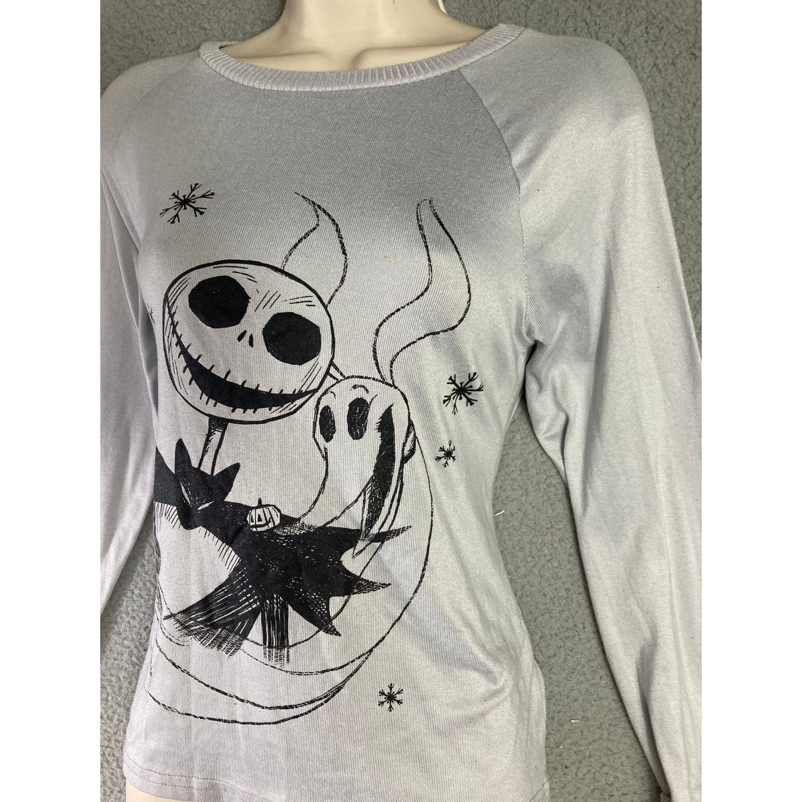 Disney Disney Women's Long Sleeve Pajama Top XS Jack Skellington Size XS / US 0-2 / IT 36-38 - 7 Thumbnail