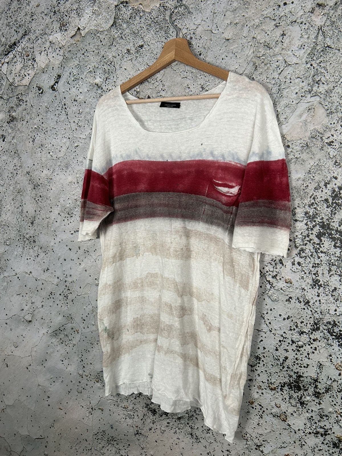 Other Roberto Collina Vintage Made in Italy Linen Tee Avant-garde Size US XL / EU 56 / 4 - 2 Thumbnail