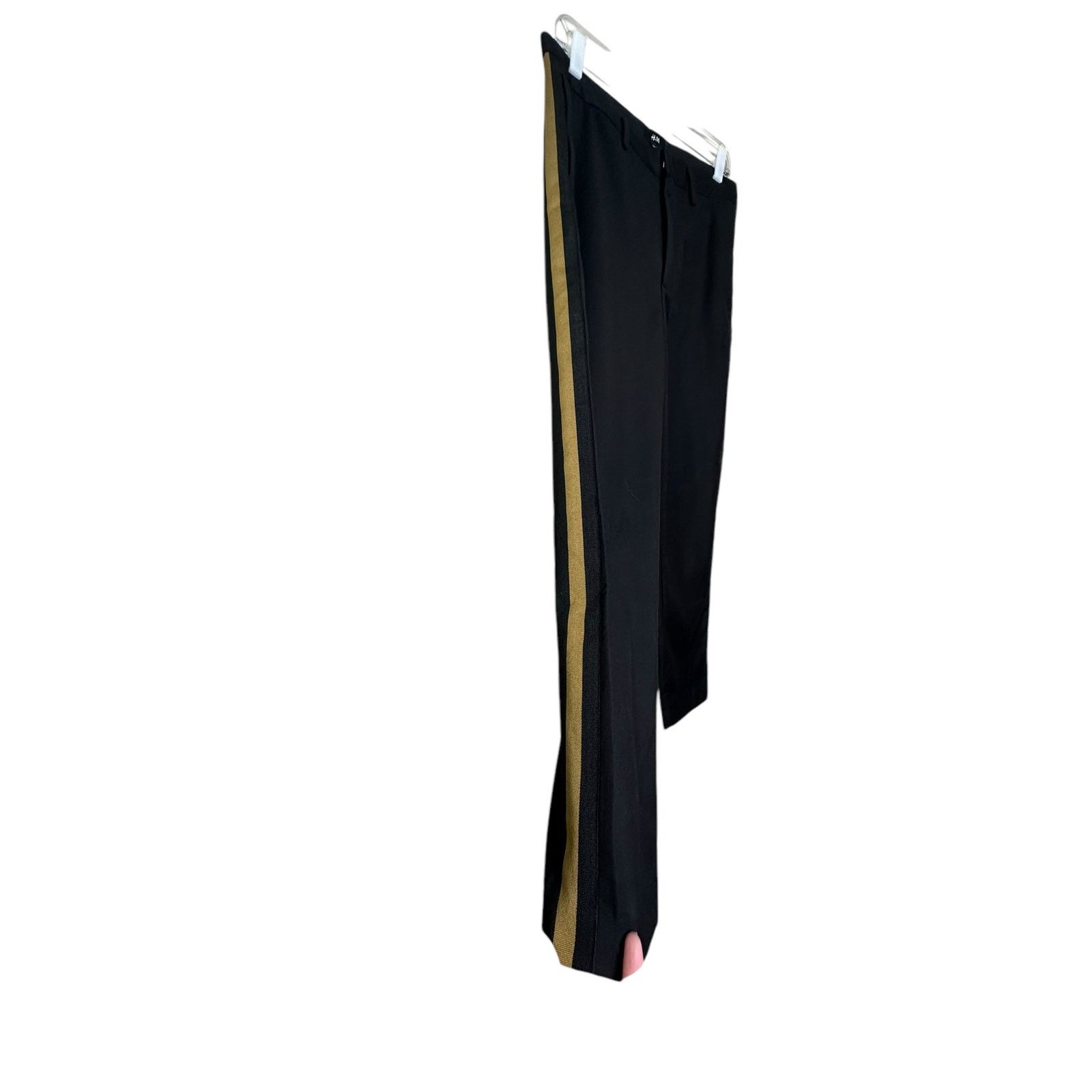 H&M H&M black side gold stripe tuxedo pants size 33R Size 34S - 6 Thumbnail