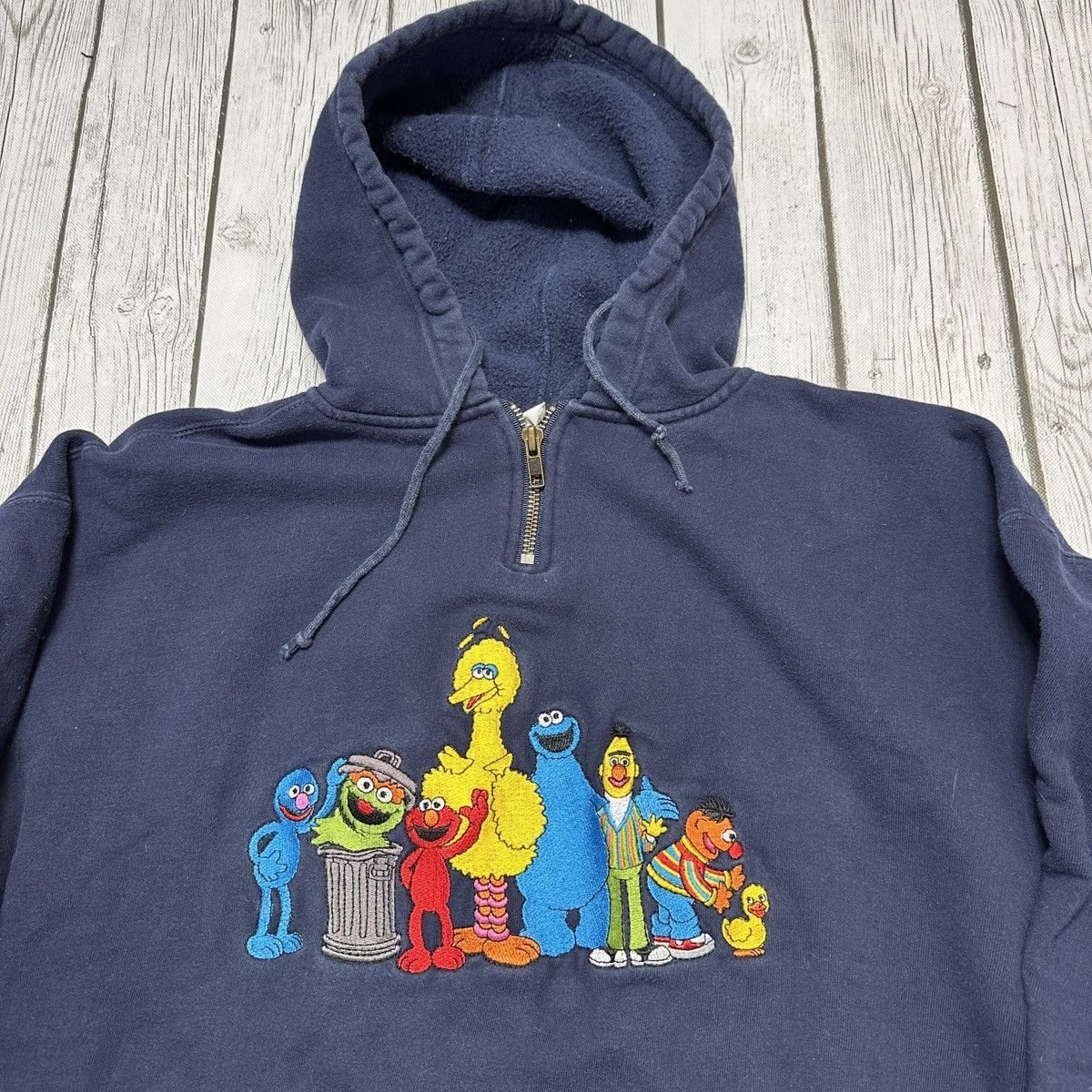 Vintage Vintage Sesame Street hoodie Size US L / EU 52-54 / 3 - 3 Thumbnail