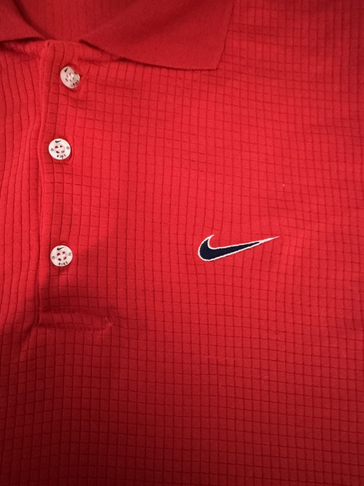 Nike Vintage 90s Nike Sport Polo Shirt Red Rare Branded Buttons Size US XL / EU 56 / 4 - 2 Thumbnail