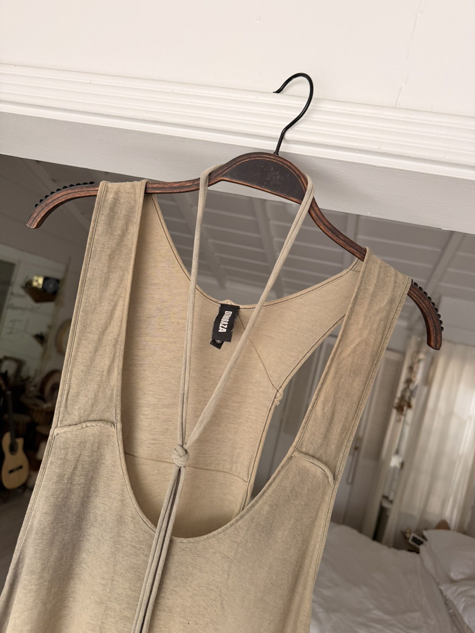 Demobaza Demobaza Beige/Grey Raw Hem Tank Size US M / EU 48-50 / 2 - 5 Thumbnail