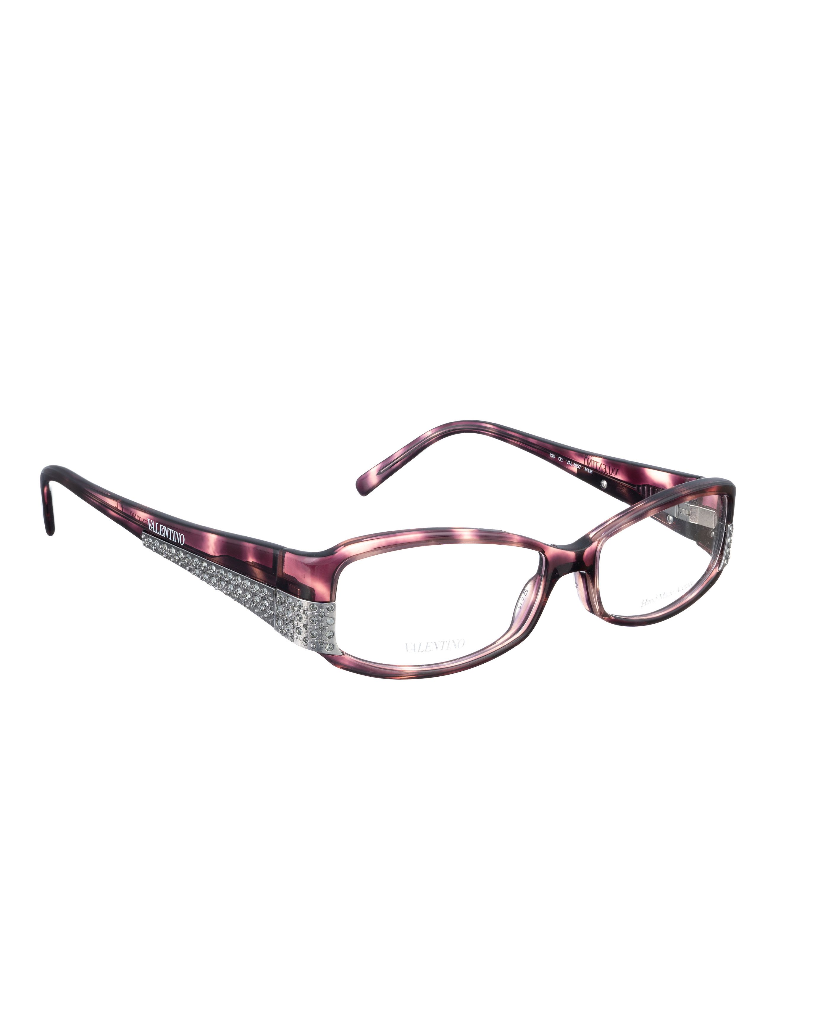 Valentino Valentino 00s Cat Eye Brown Havana Glasses with Tiny Gems Size ONE SIZE - 2 Thumbnail