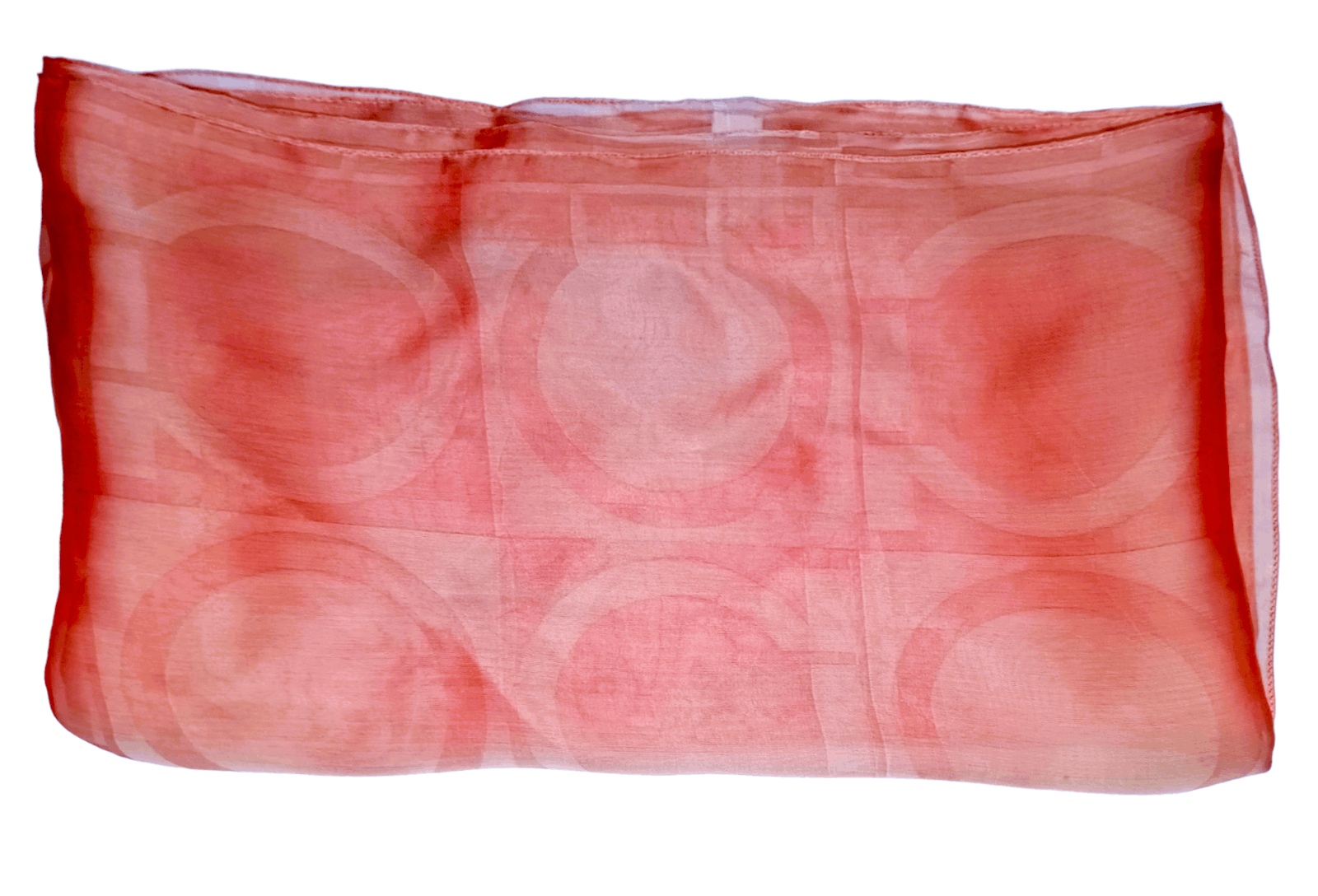 Salvatore Ferragamo SALVATORE FERRAGAMO Monogram Logo Peach Pink Rose Silk Scarf Size ONE SIZE - 8 Thumbnail