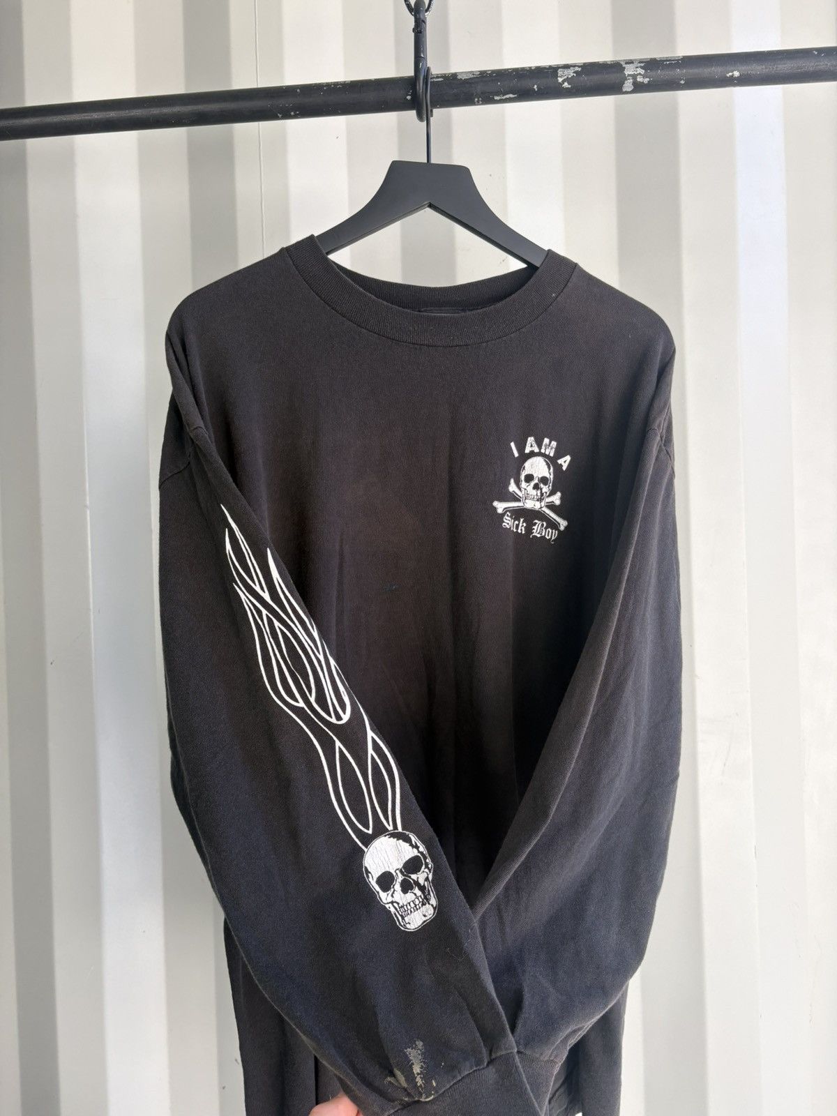 Vintage Vintage Sick Boy Moto Shirt Faded Distressed GRUNGE WCC Size US XXL / EU 58 / 5 - 3 Thumbnail
