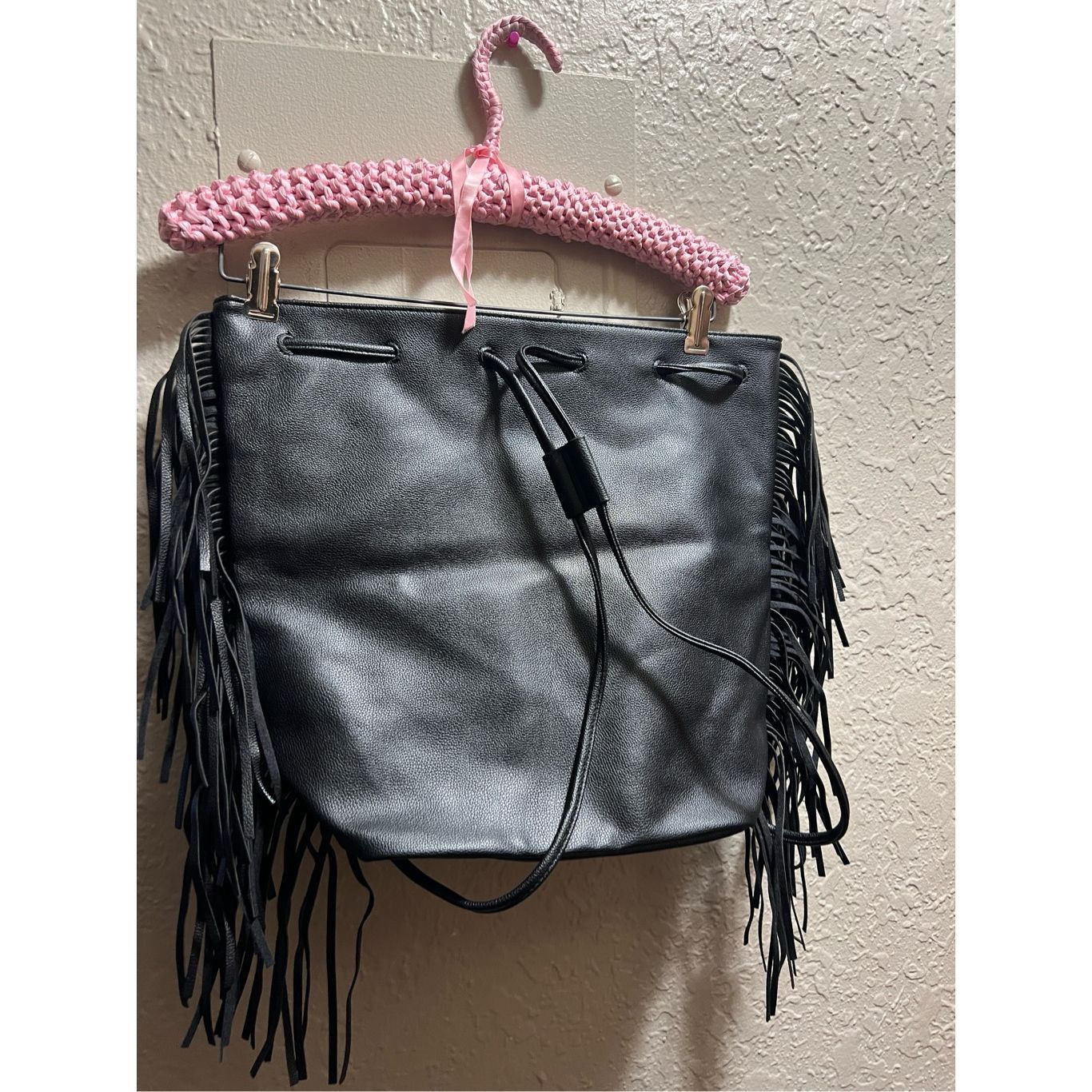 Victoria's Secret Victoria’s Secret Black Fringe Backpack Size ONE SIZE - 6 Thumbnail