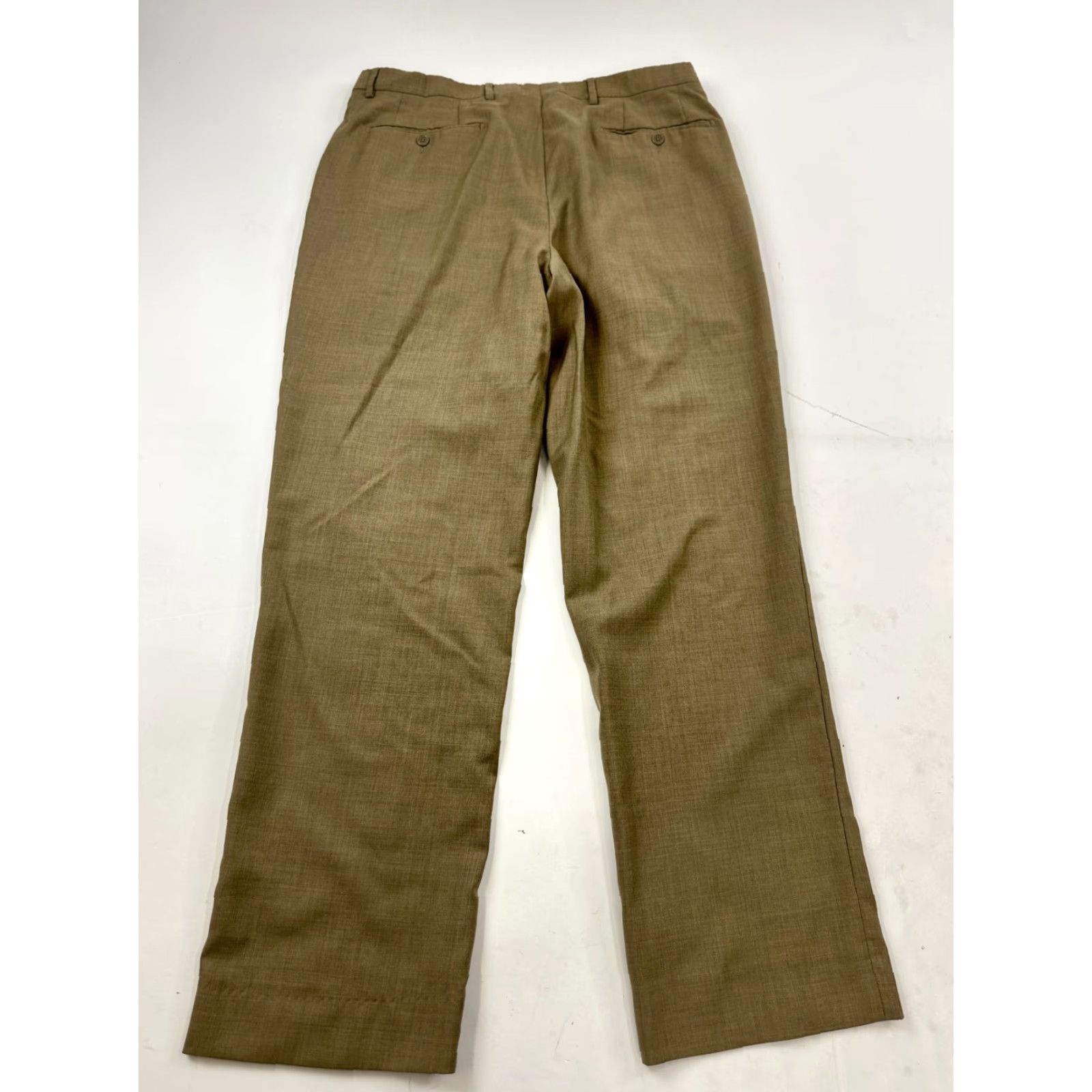 Vintage Santorelli Pants Mens 36 Green Dress Luxury Serge Straight Slash Pocket Preppy Size US 36 / EU 52 - 2 Thumbnail