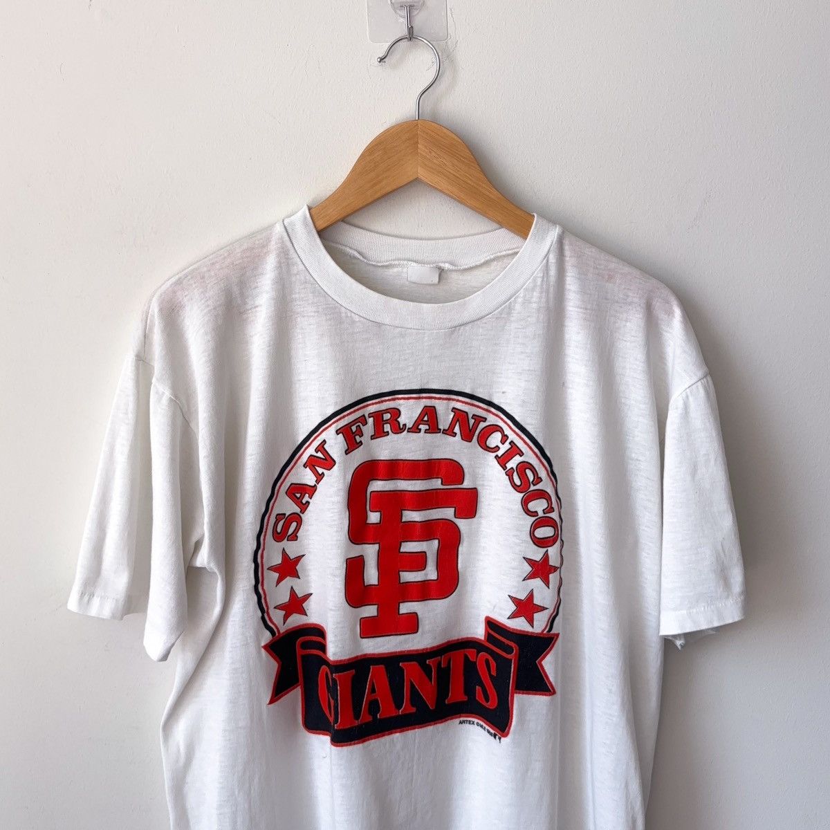 Vintage 80s San Fransisco SF Giants Paper Thin Burnout T-Shirt Size US L / EU 52-54 / 3 - 2 Thumbnail