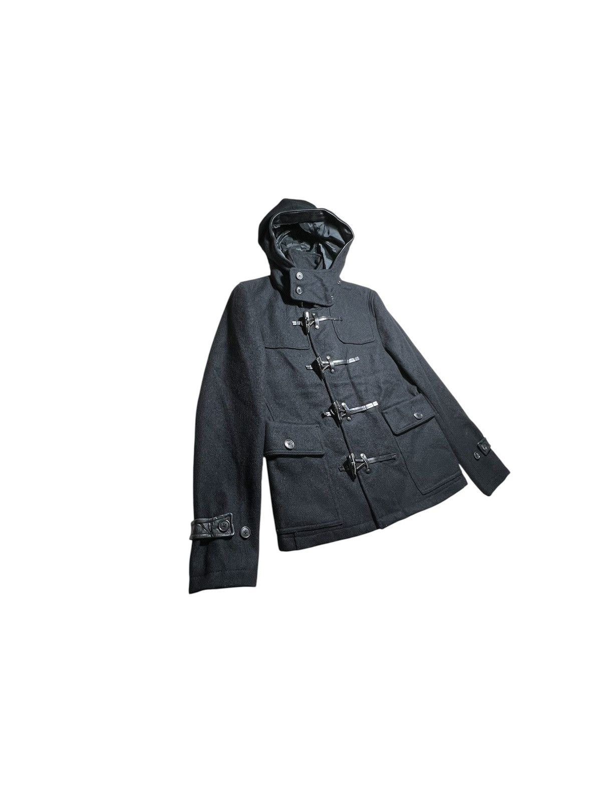 Tete Homme Tate Homme Black duffle coat Size US S / EU 44-46 / 1 - 3 Thumbnail