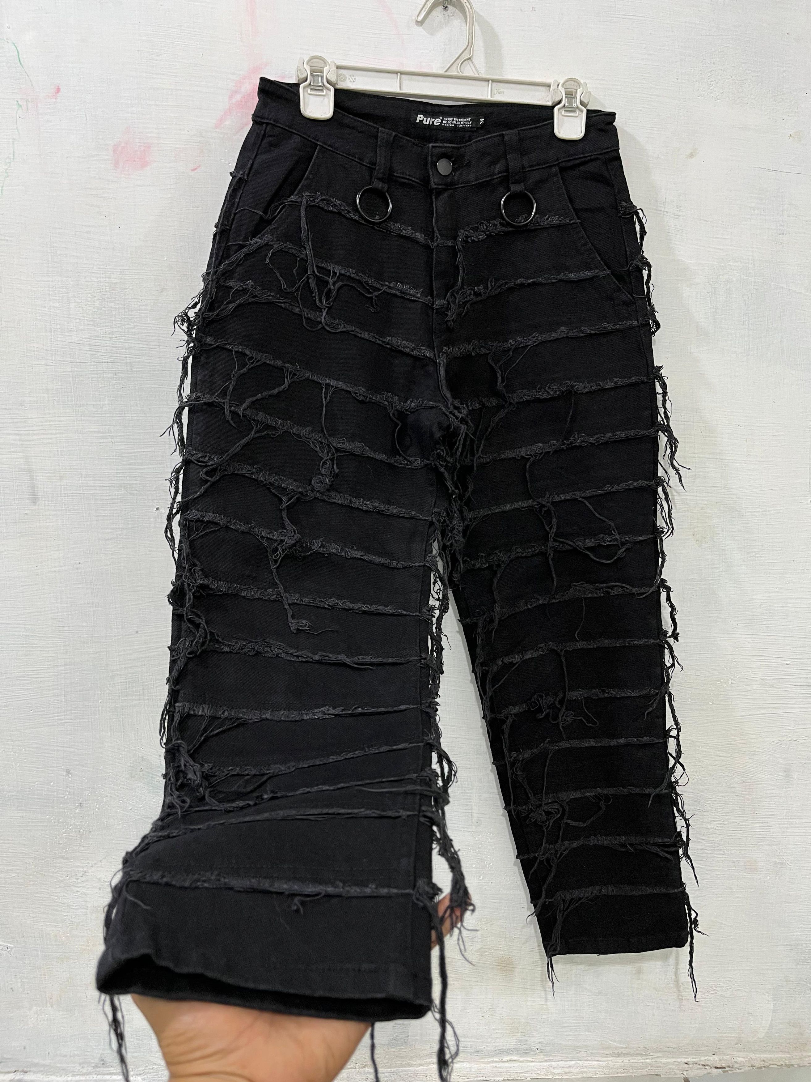 Japanese Brand Japanese Brand Pure Ripped Stacked Distressed Destroyed Pant Size US 28 / EU 44 - 3 Thumbnail