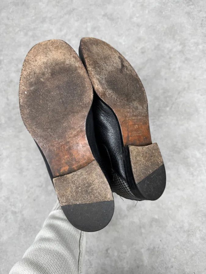 Maison Margiela Maison Margiela Hybrid Black British Checkered Leather Boots Size US 8 / EU 41 - 5 Thumbnail