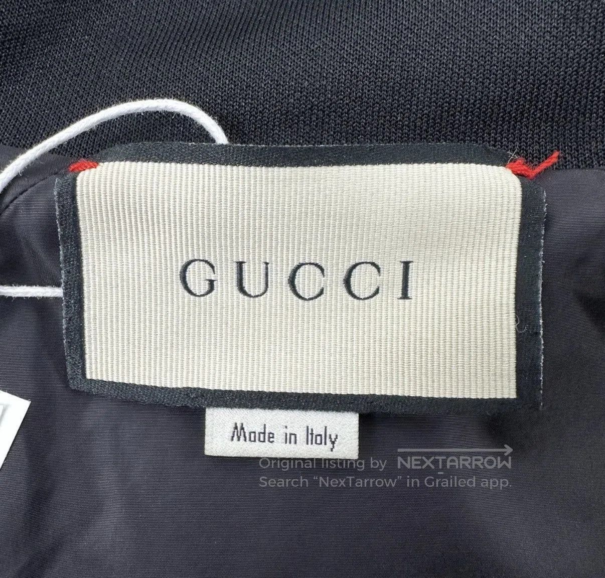 Gucci Black Zip-Up Light Jacket with Patterned Sleeves. Size US M / EU 48-50 / 2 - 4 Thumbnail