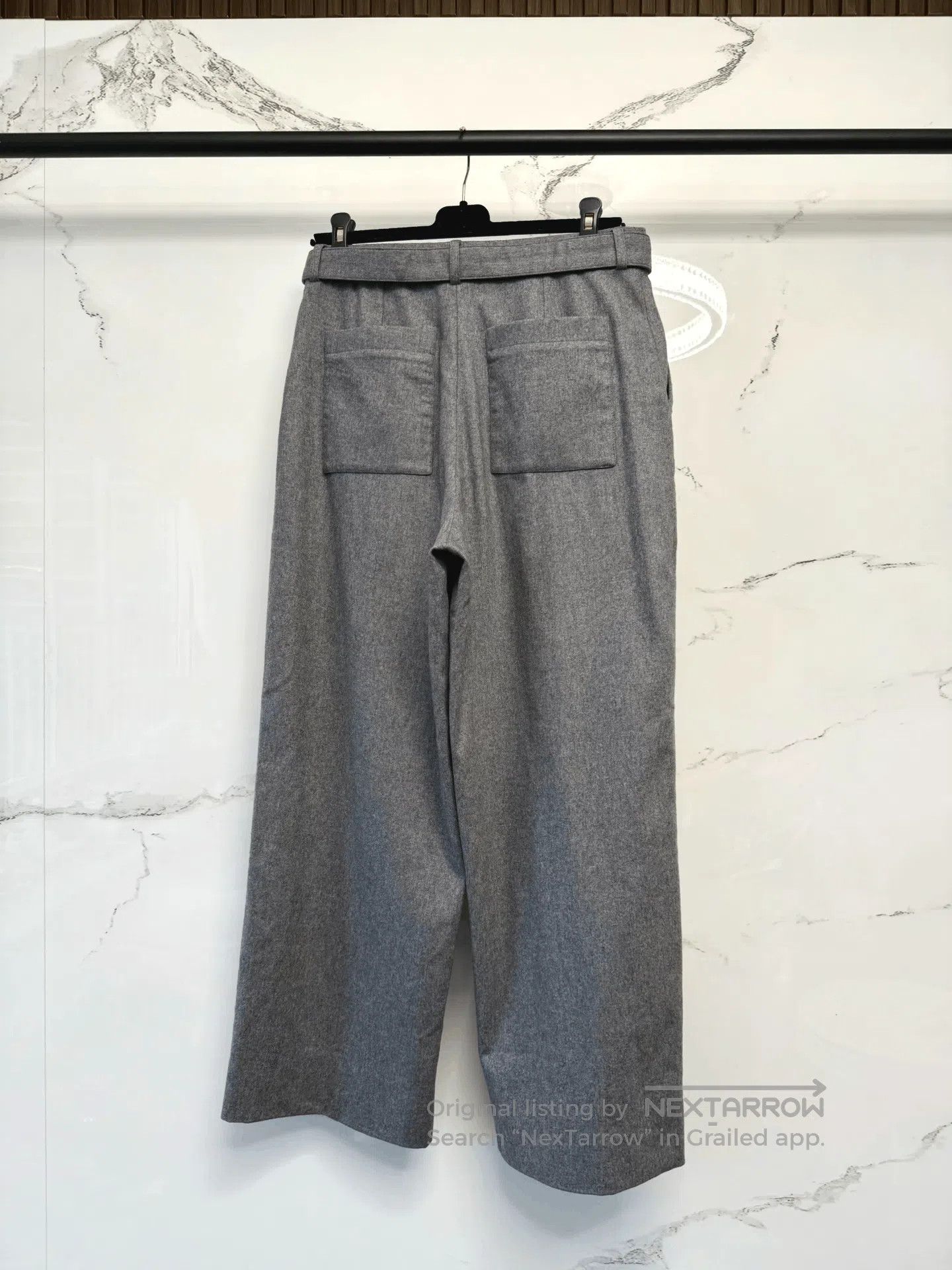 Celine celine gray cashmere wide-leg trousers. Size 39" - 3 Thumbnail