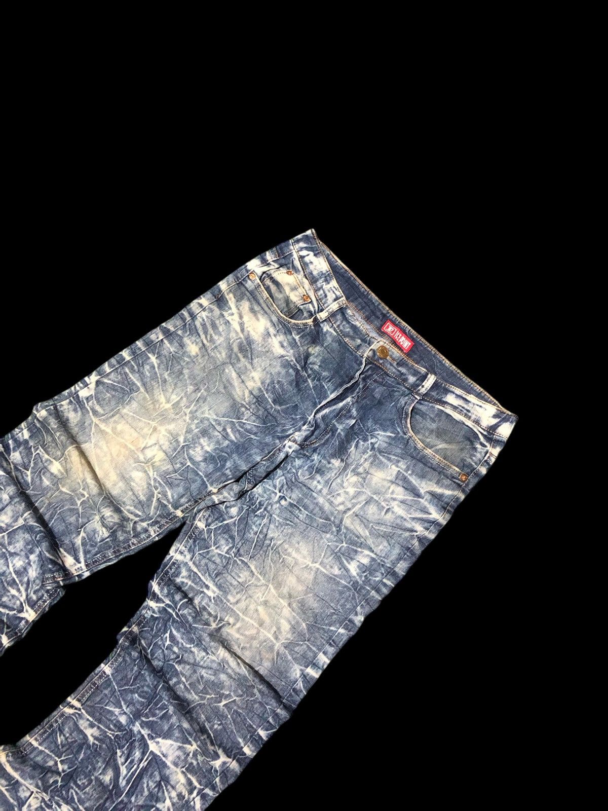 Designer × Japanese Brand × Vintage ❤️‍🔥RARE ICE POINT EMBROIDERED LOGO ACID WASH DESIGN DENIM❤️‍🔥 Size US 36 / EU 52 - 5 Thumbnail