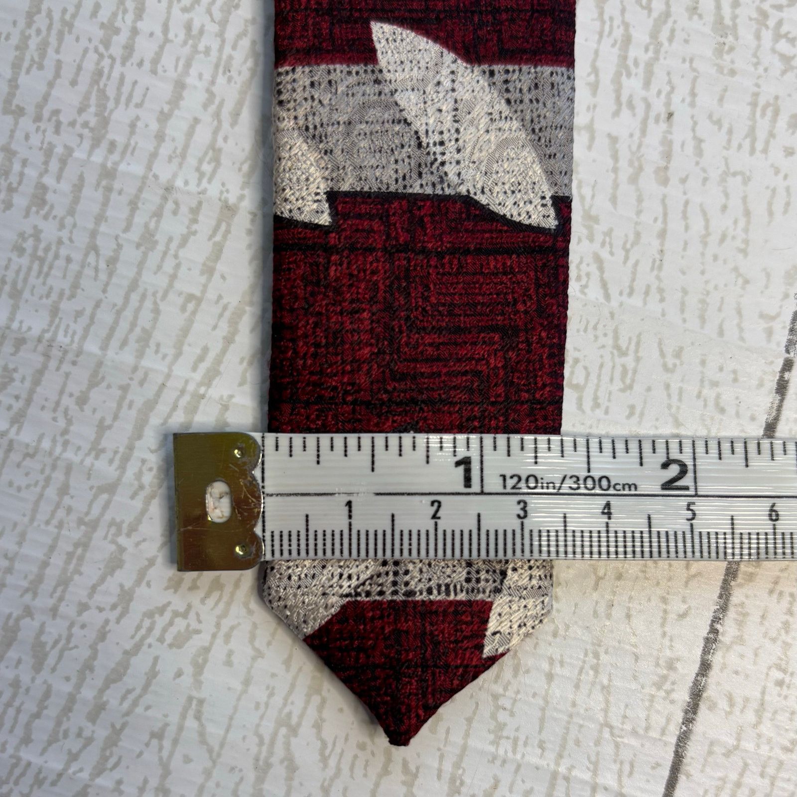 Stafford Stafford Executive Burgundy Silk Tie Silver Design Size ONE SIZE - 7 Thumbnail