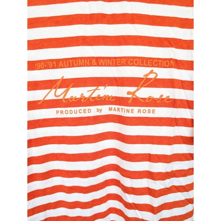 Martine Rose o1rshd1 Oversized Stripe Tee in Orange/White Size US M / EU 48-50 / 2 - 6 Thumbnail