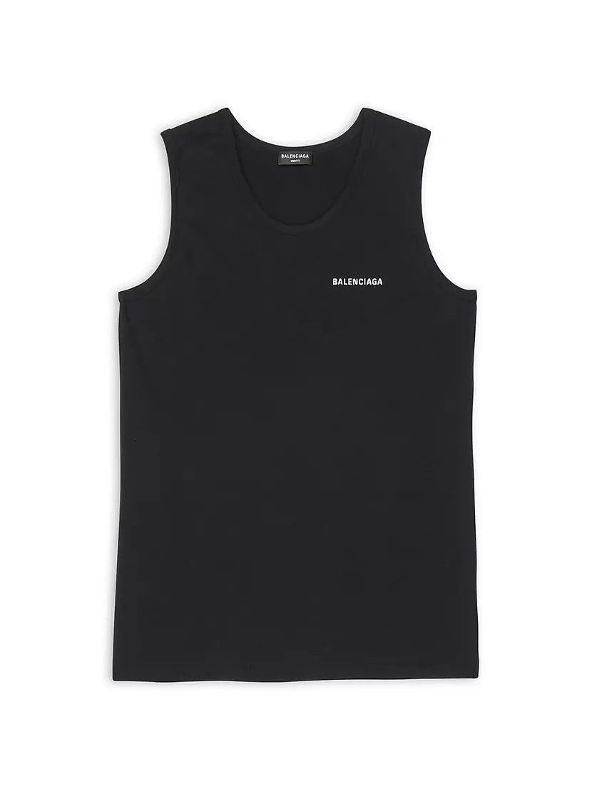 Balenciaga o1mt1gz0824 Loose Tank Top in Black Size XS / US 0-2 / IT 36-38 - 1 Thumbnail