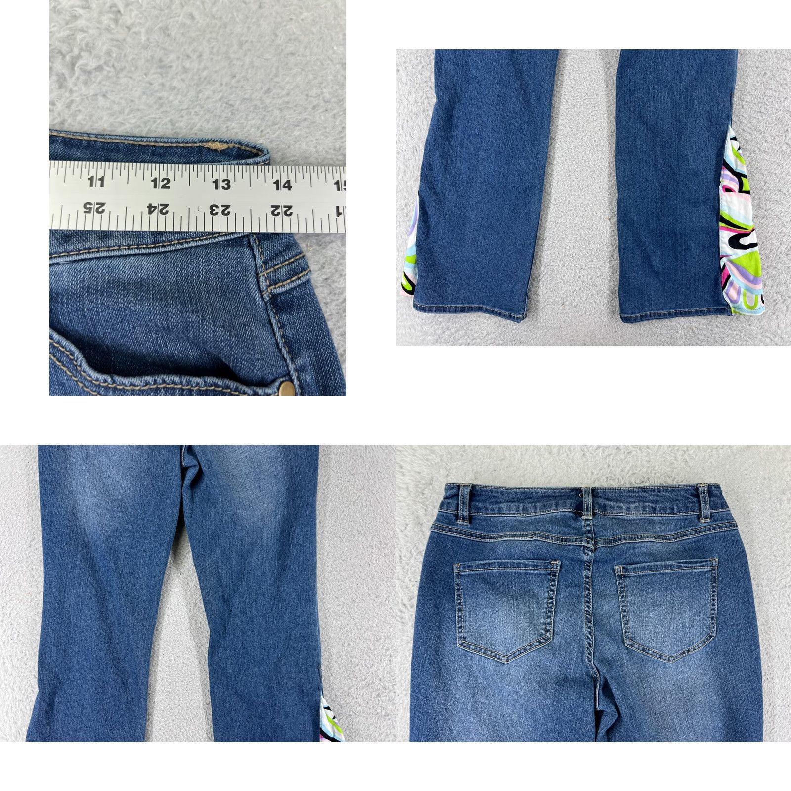 Denime D.Jeans Denim Jeans Flared Pant Womens 6 Blue Mid Rise Zip Fly Cotton Hippie Vintage? Size 28" / US 6 / IT 42 - 9 Thumbnail