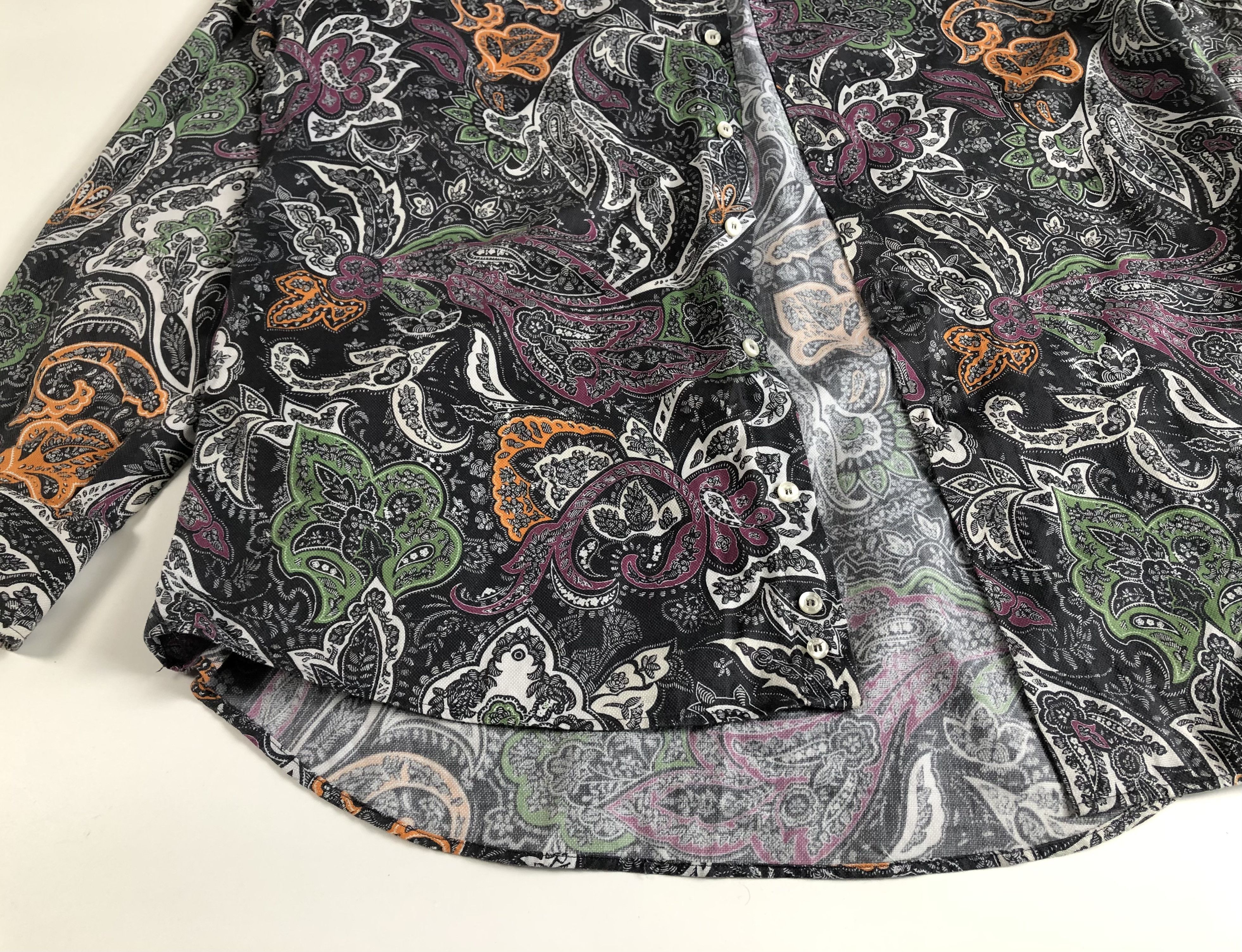 Etro Etro Multicolor Paisley Print Cotton Shirt Size US L / EU 52-54 / 3 - 4 Thumbnail