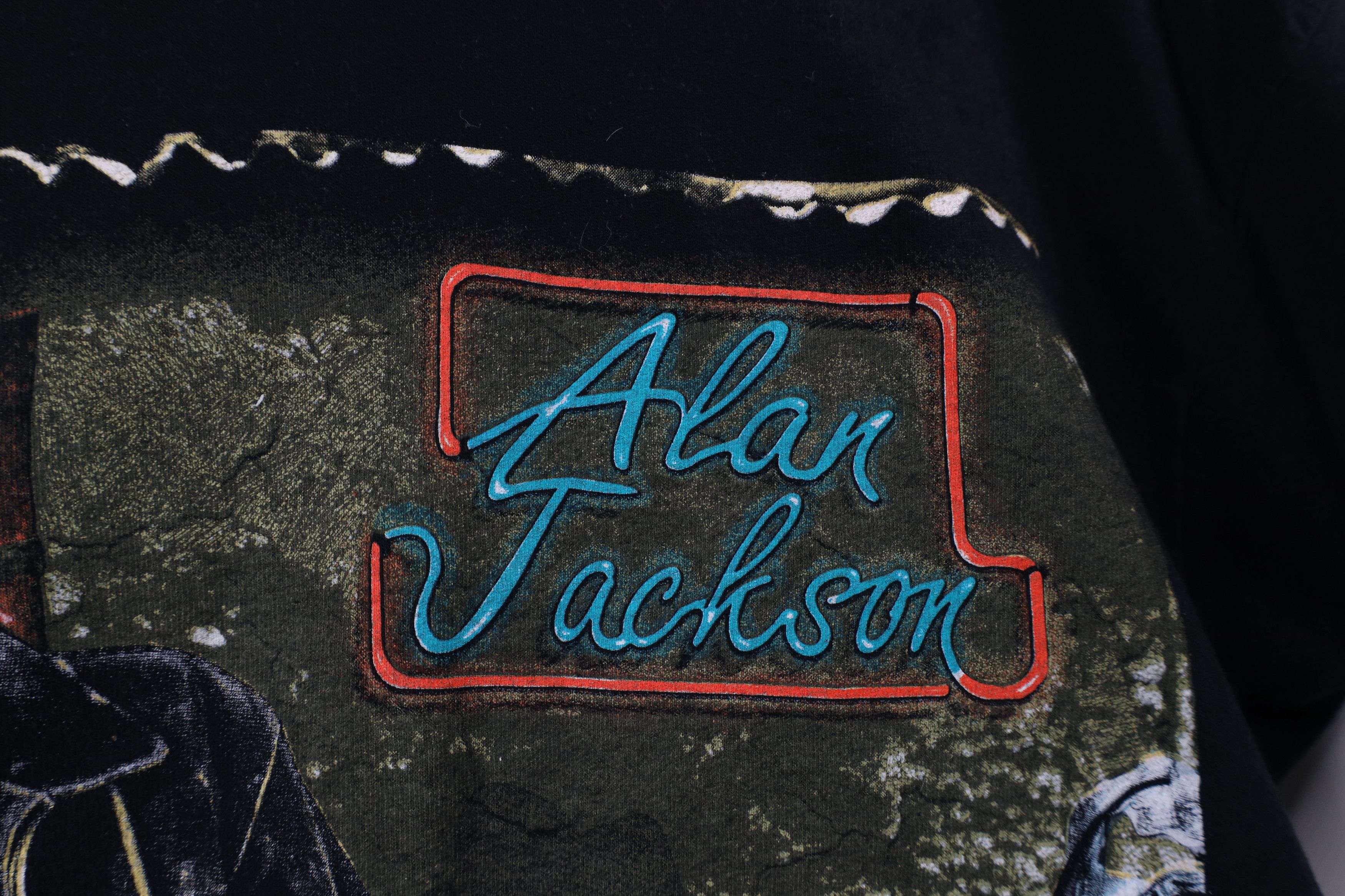 Vintage Vintage 90s Print Alan Jackson Country Music T-Shirt USA Size US L / EU 52-54 / 3 - 5 Thumbnail