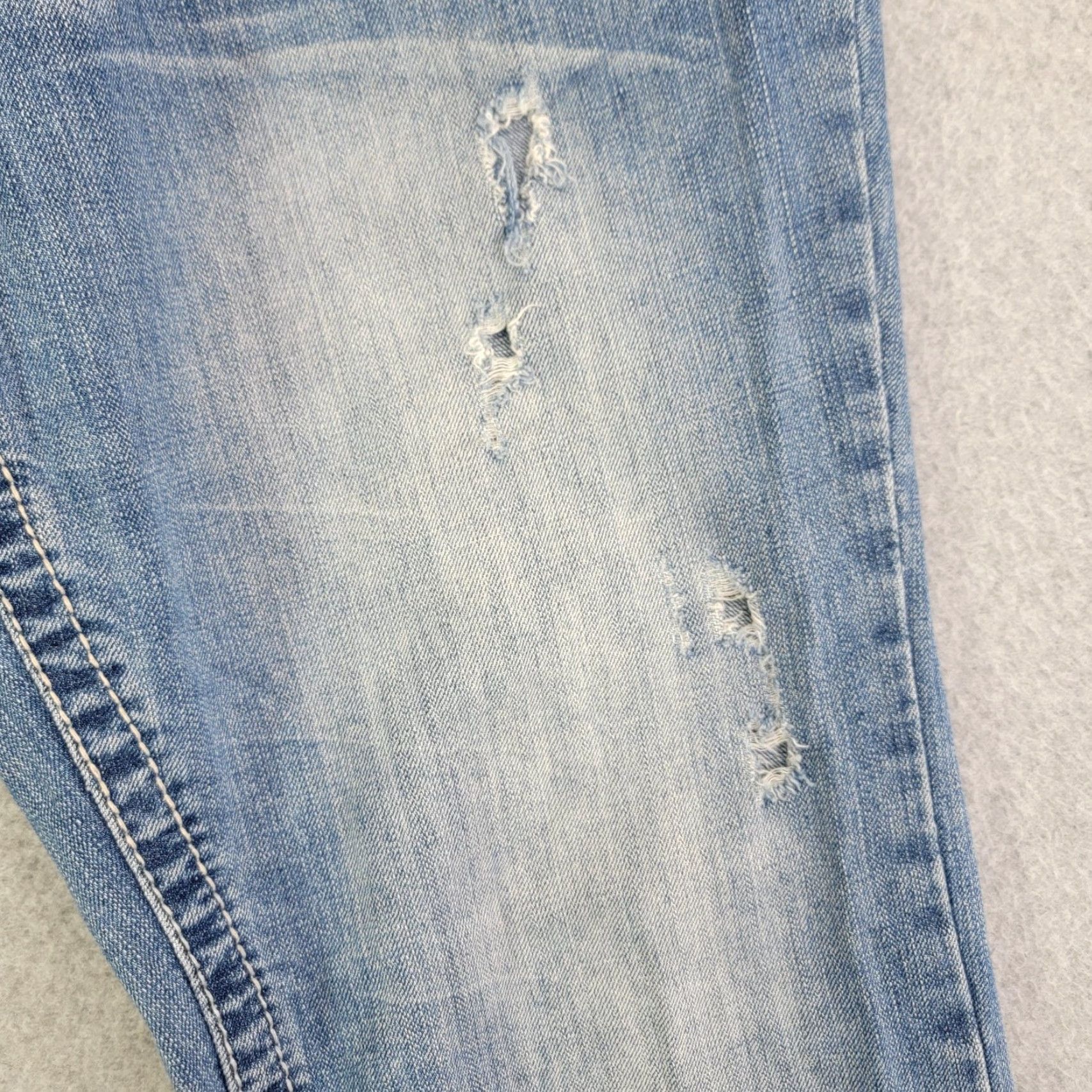 Denime Axel Jeans Mens 36x32 Light Wash Blue Volcott Vintage Bootcut Denim Pants Size US 36 / EU 52 - 4 Thumbnail