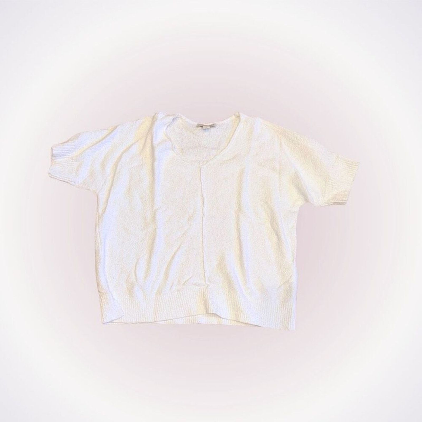 Coldwater Creek Coldwater Creek Cream Short Sleeve Sweater | Sz PM Size M / US 6-8 / IT 42-44 - 1 Thumbnail