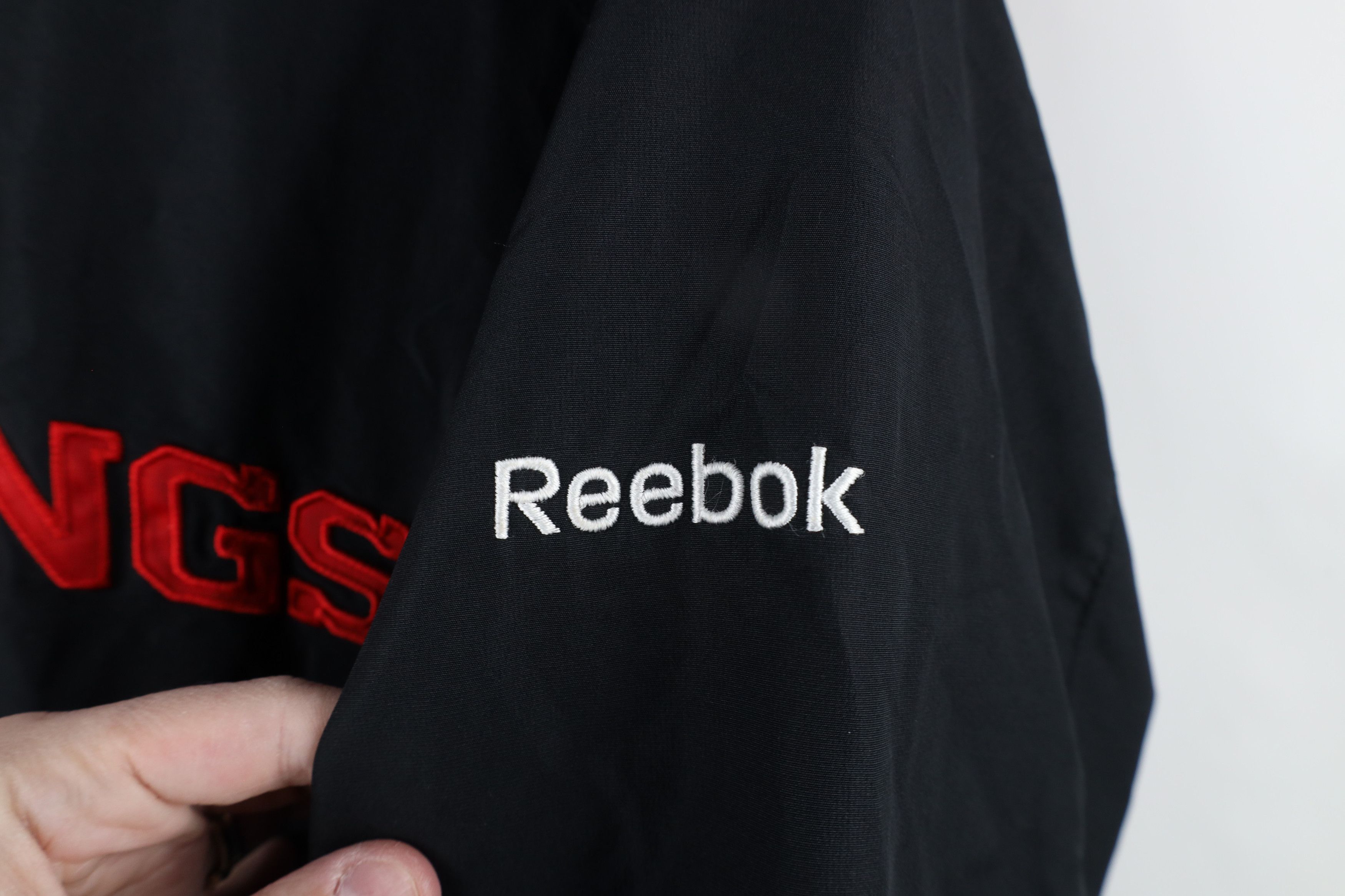 Reebok × Vintage Vintage Reebok Detroit Red Wings Hockey Half Zip Jacket Size US L / EU 52-54 / 3 - 6 Thumbnail