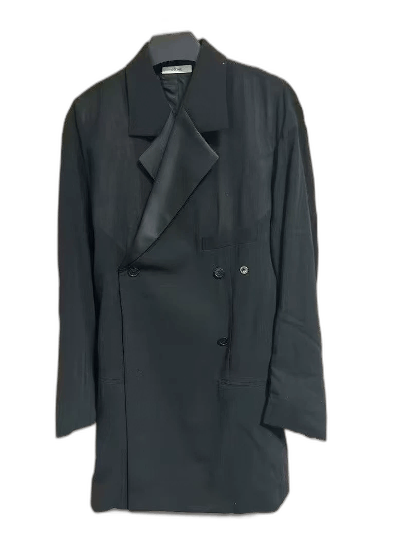 Celine Celine Black Long Suit Jacket Size S / US 4 / IT 40 - 1 Thumbnail