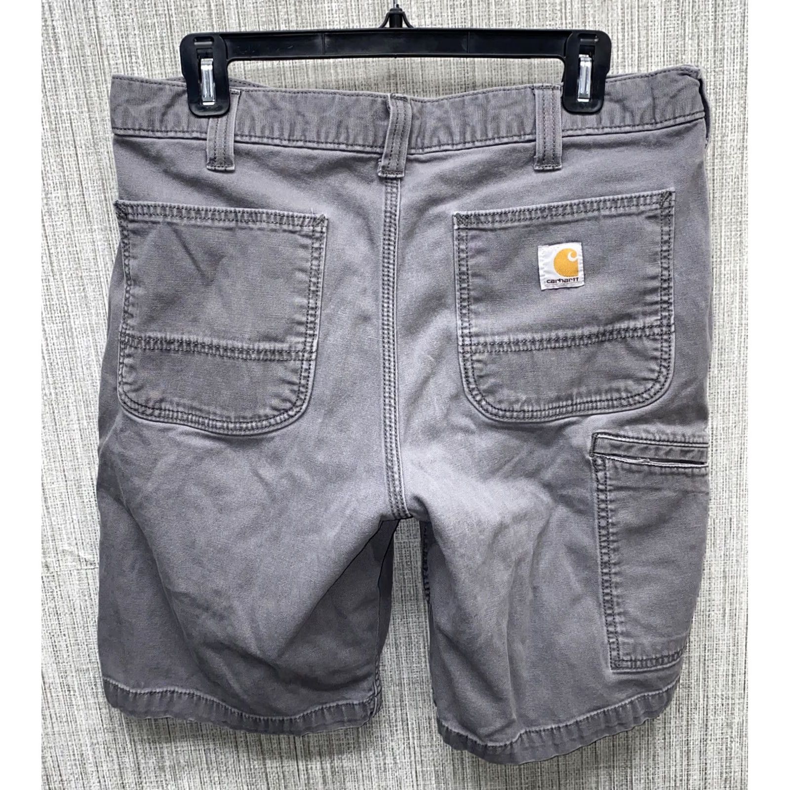 Carhartt Carhartt Mens Gray Zip Fly Relaxed Fit Shorts Size 34 Size US 34 / EU 50 - 4 Thumbnail