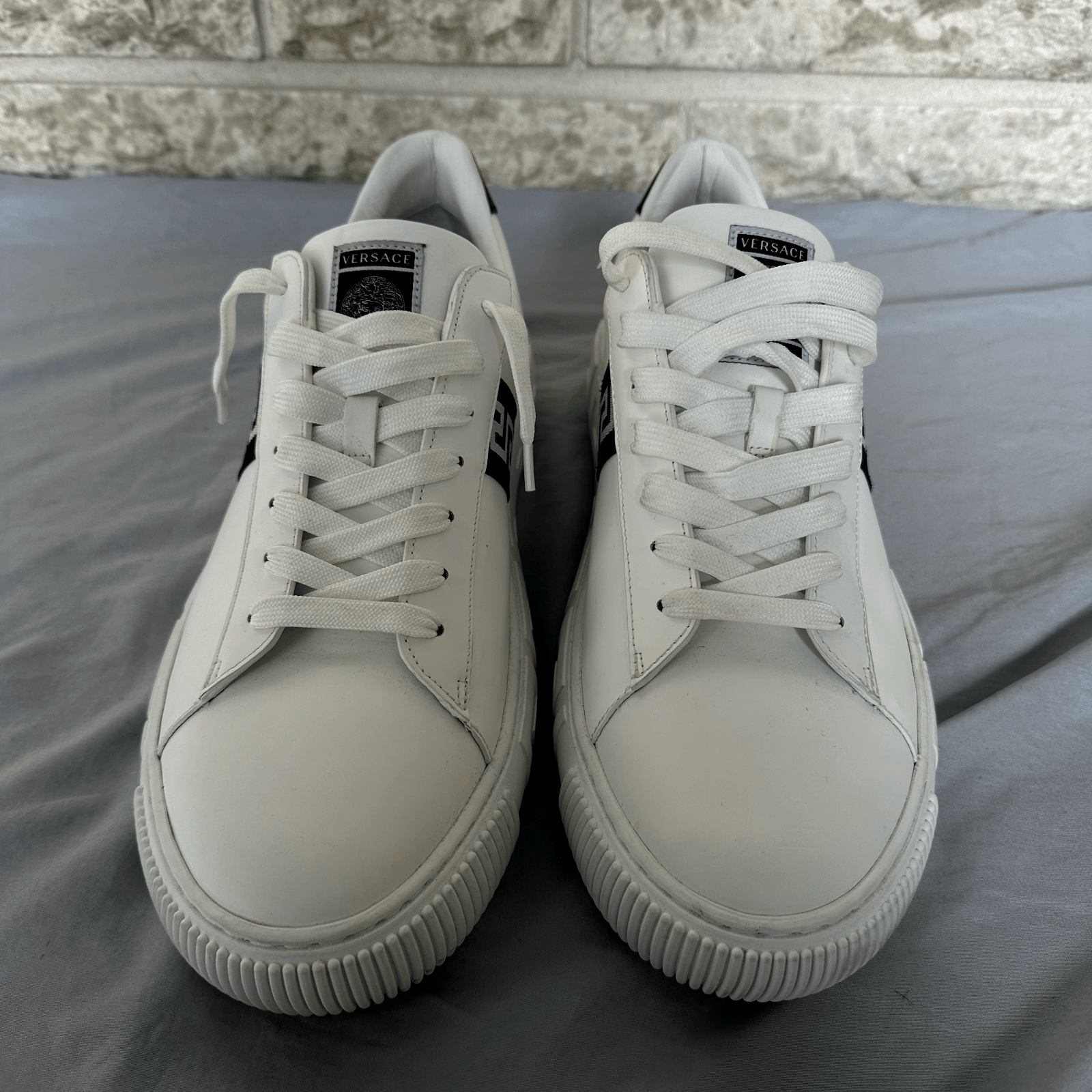 Versace Versace Greca Shoes White With Black Accents Size 14 Retail Size US 14 / EU 47 - 3 Thumbnail