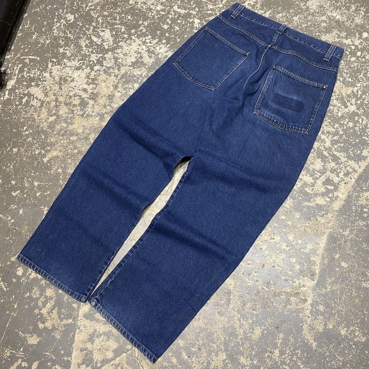 JNCO × Rocawear × Vintage Vintage RocaWear Baggy Blue Denim Pants Size US 33 - 2 Thumbnail