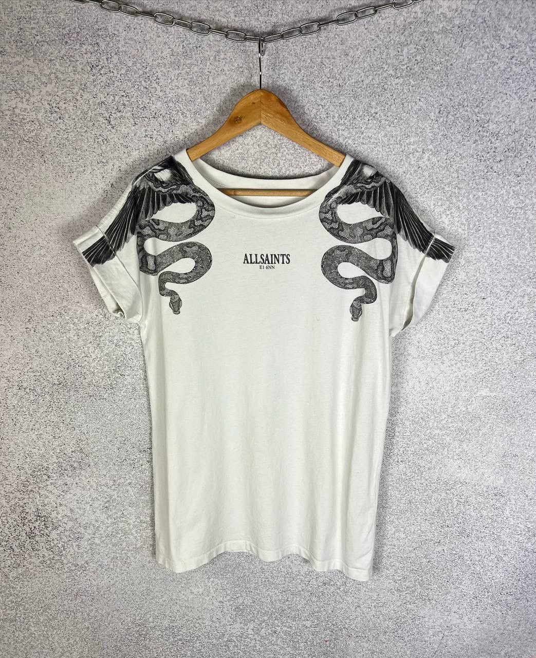 Allsaints Allsaints Snake Eagle Center Logo Art Tee Oversized Size US S / EU 44-46 / 1 - 1 Thumbnail