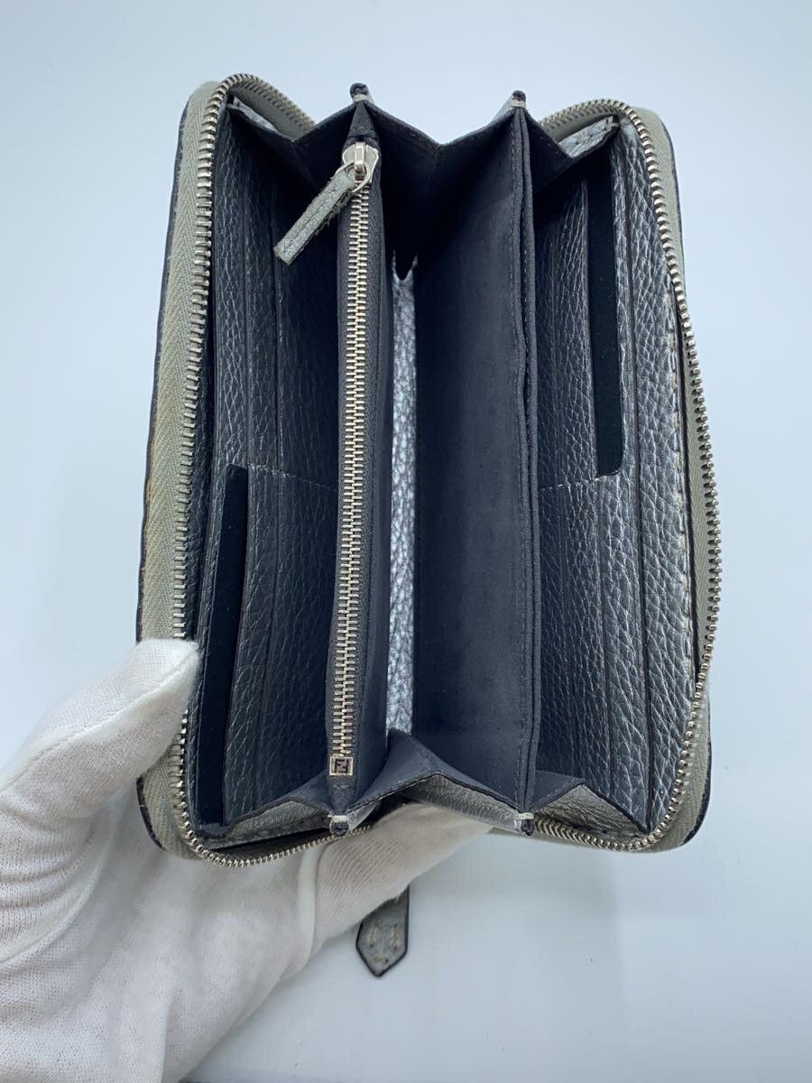 Fendi Fendi Leather Long Wallet Silver Size ONE SIZE - 4 Thumbnail