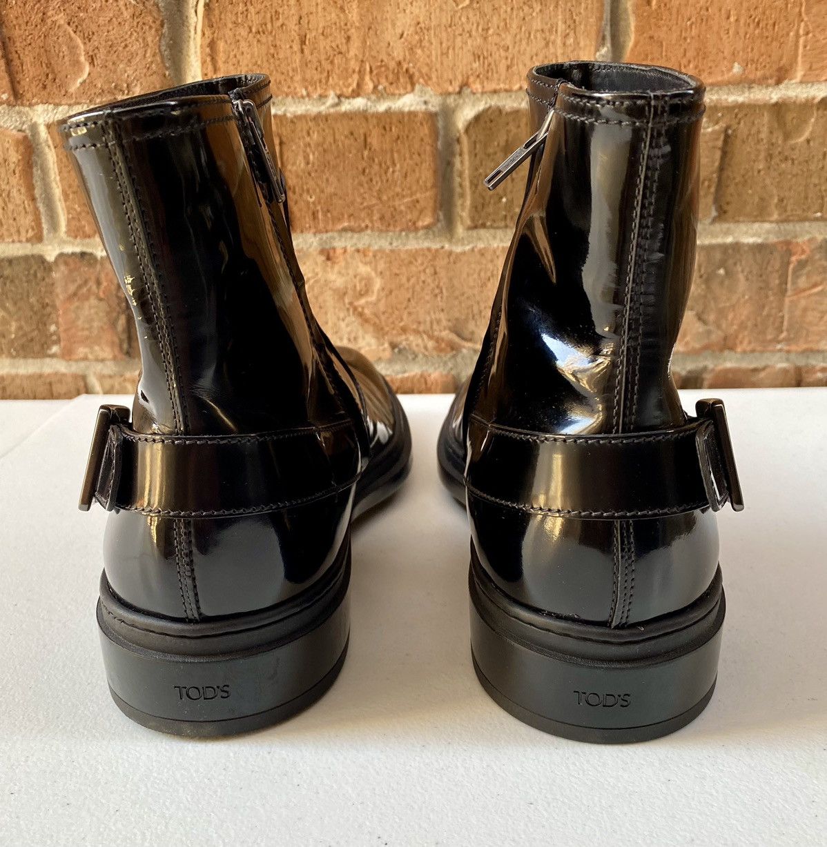 Tod's Tod’s 🇮🇹 blk naplak leather spencer motorcycle boots 11 NEW Size US 11 / EU 44 - 6 Thumbnail