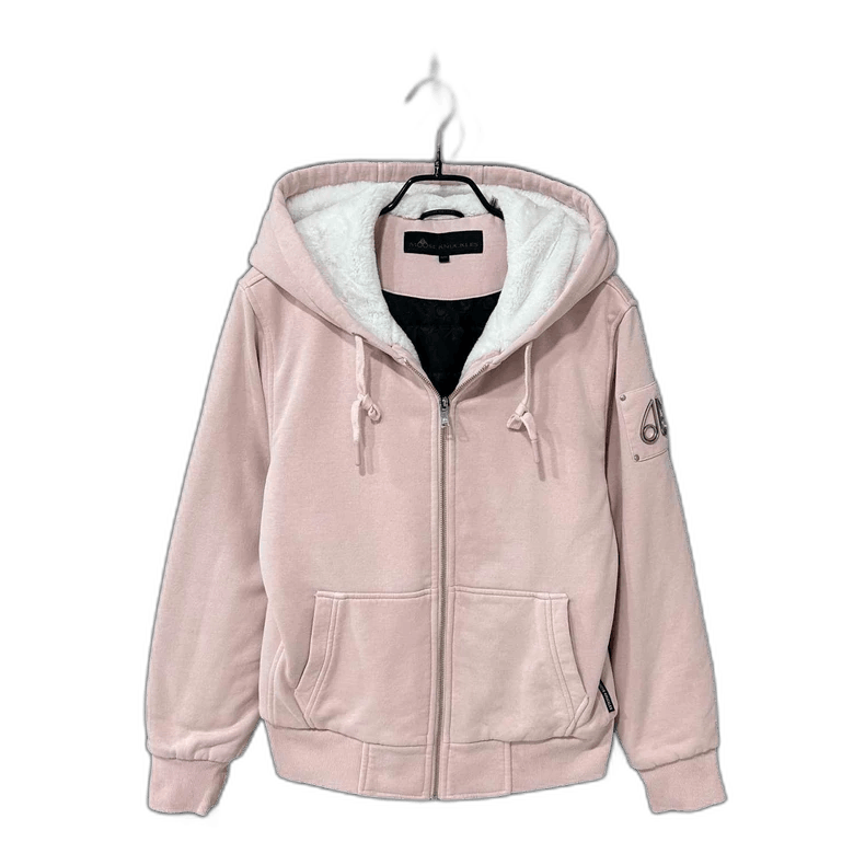 Pink Zip-Up Hooded Sweatshirt