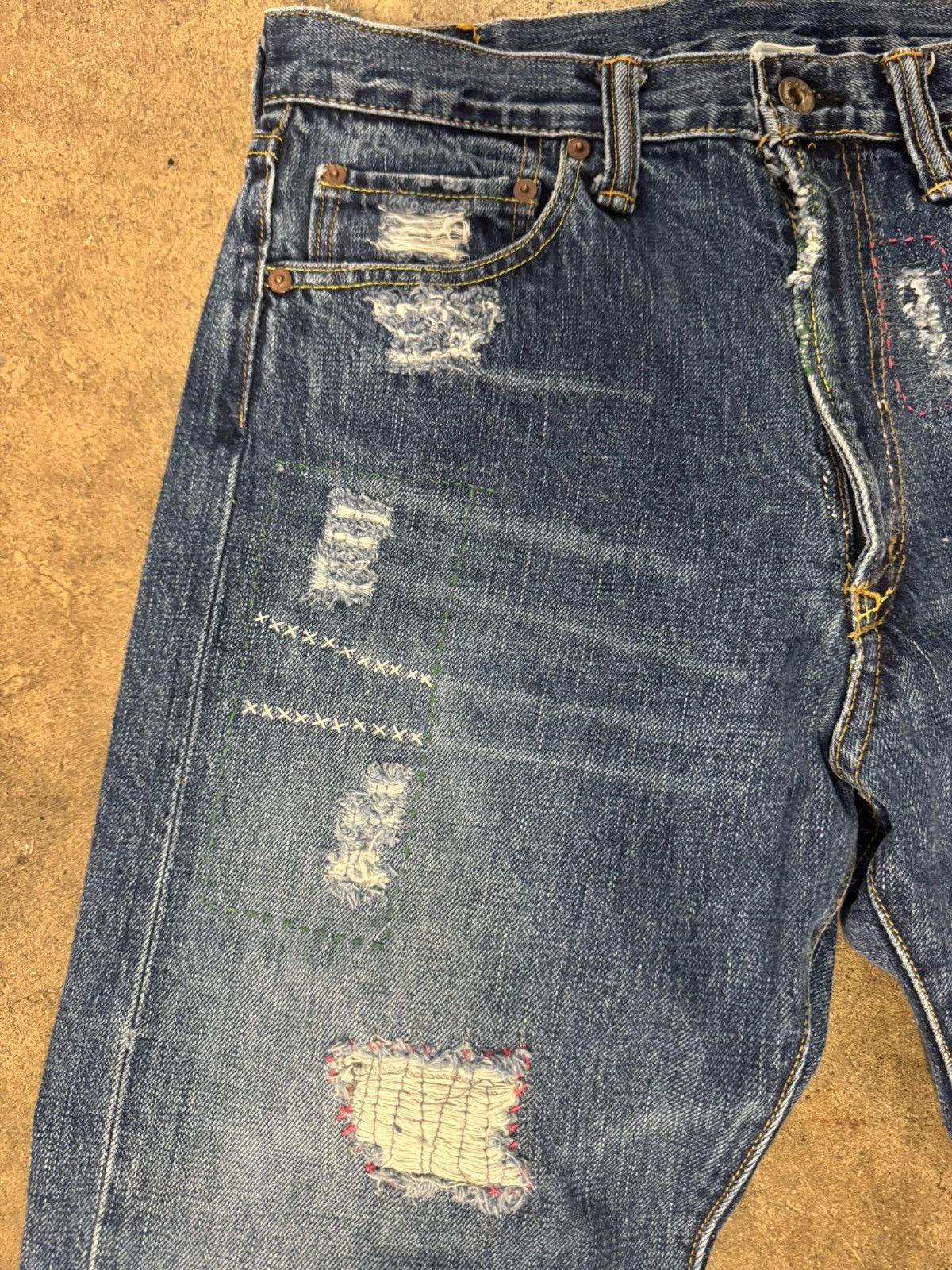 Post Overalls Post O’Alls (Overalls) Selvedge Jeans Vintage Size US 32 / EU 48 - 3 Thumbnail