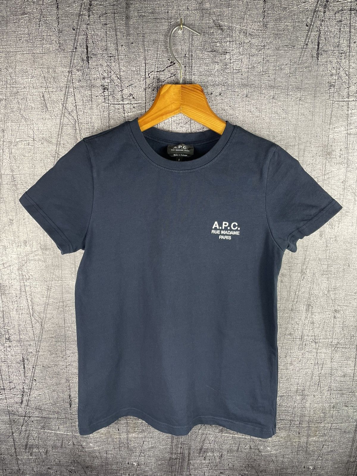 A.P.C. A.P.C. Rue Madame Paris Garment Dyed Logo T-shirt Tee Size S / US 4 / IT 40 - 1 Thumbnail