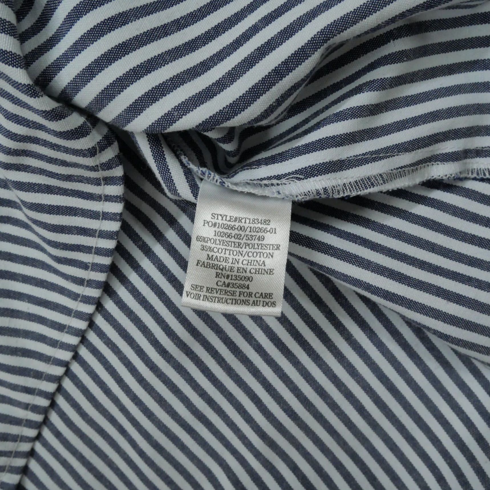 Vintage Rag Poets Shirt Women M Blue Striped Button-Up Long Sleeve Casual Shirt Size M / US 6-8 / IT 42-44 - 5 Thumbnail