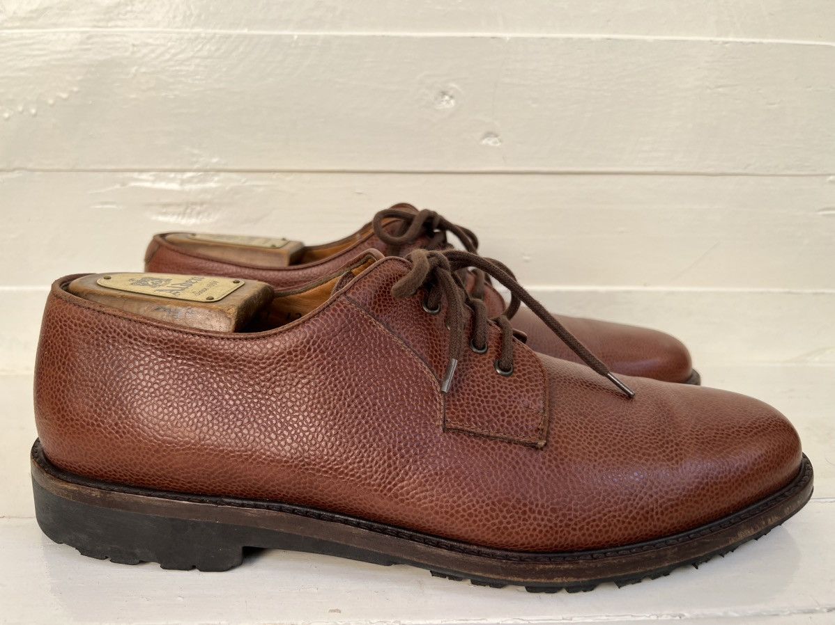 Salvatore Ferragamo Salvatore Ferragamo Brown Leather Pebble Grain Lace Up Shoes Size US 10.5 / EU 43-44 - 6 Thumbnail