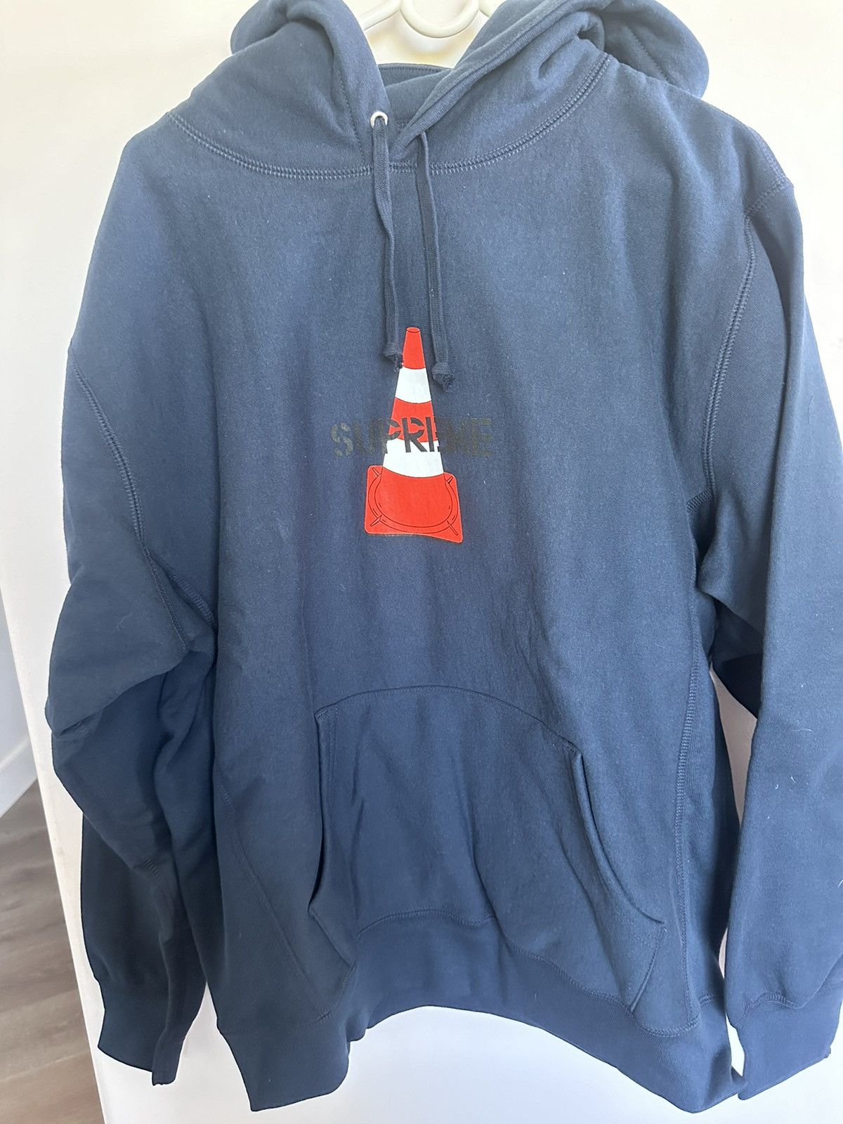 Image of Supreme Cone Hooded Sweatshirt XL in Navy, Men's